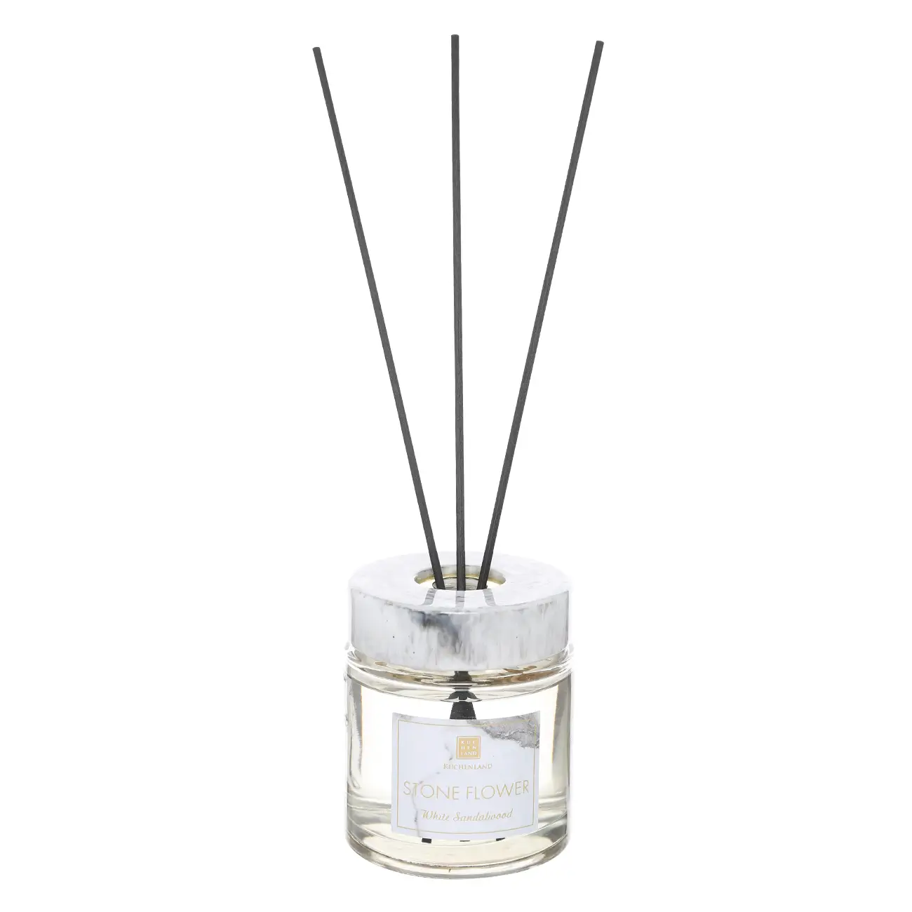 Ароматический диффузор, 200 мл, Белый мрамор, White Sandalwood, Stone flower, image-0