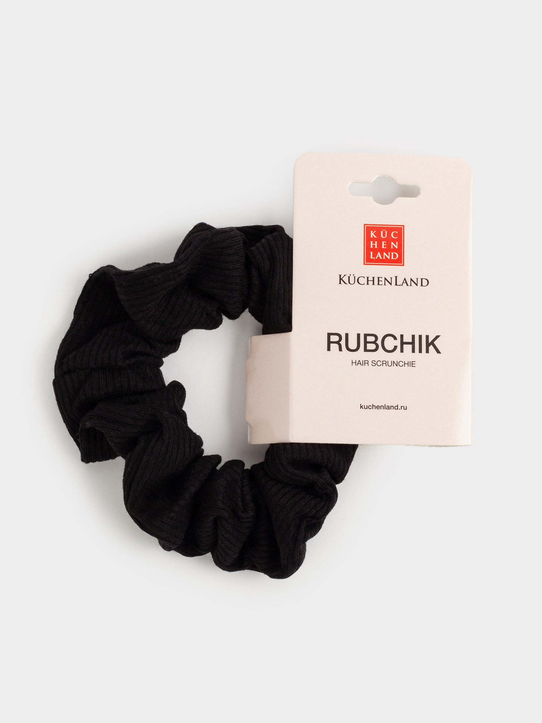 Резинка для волос, 9 см, полиэстер, черная, Rubchik
