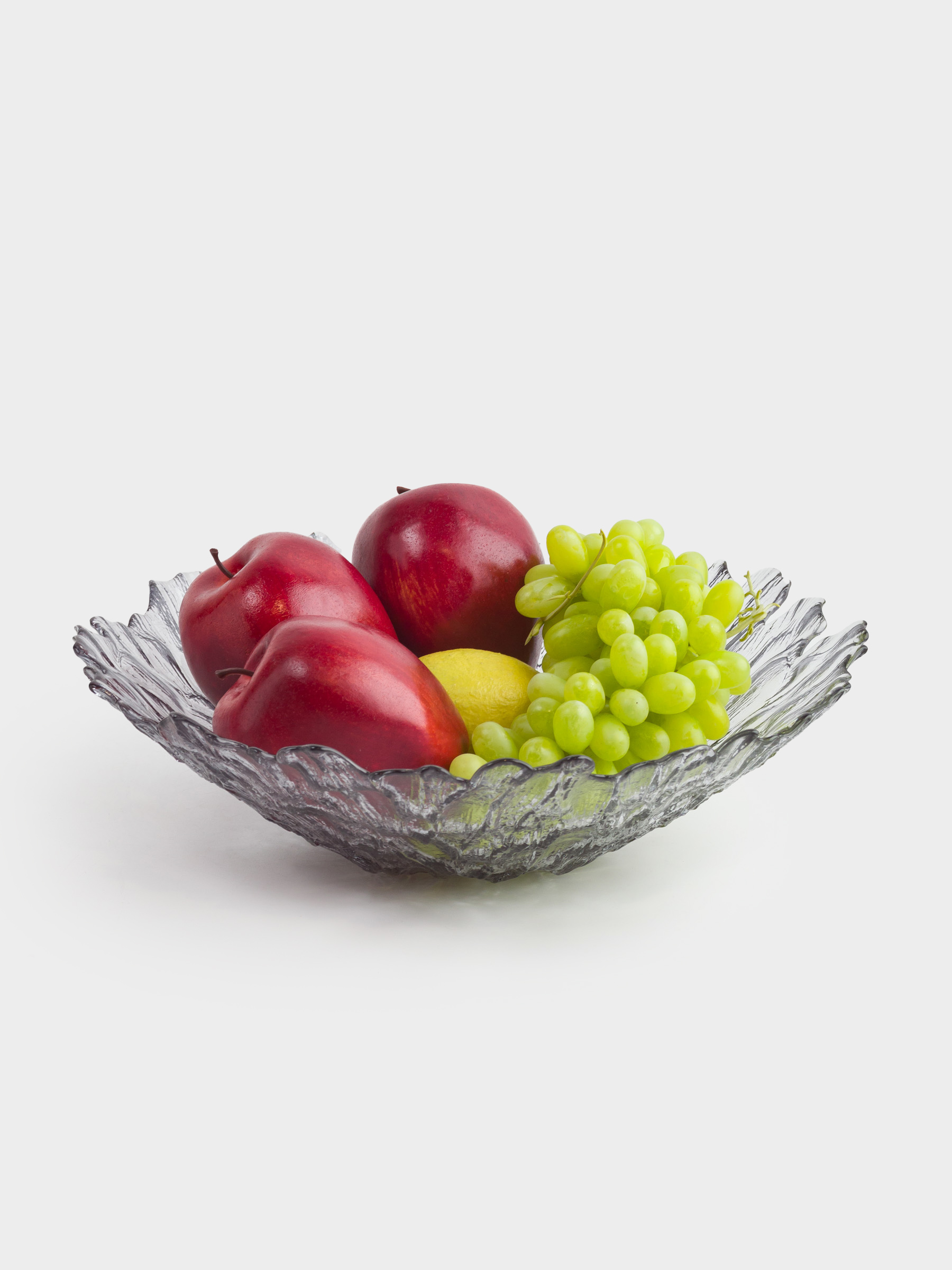 Ваза для фруктов, 30х8 см, стекло Р, серая, Pion color, image-4