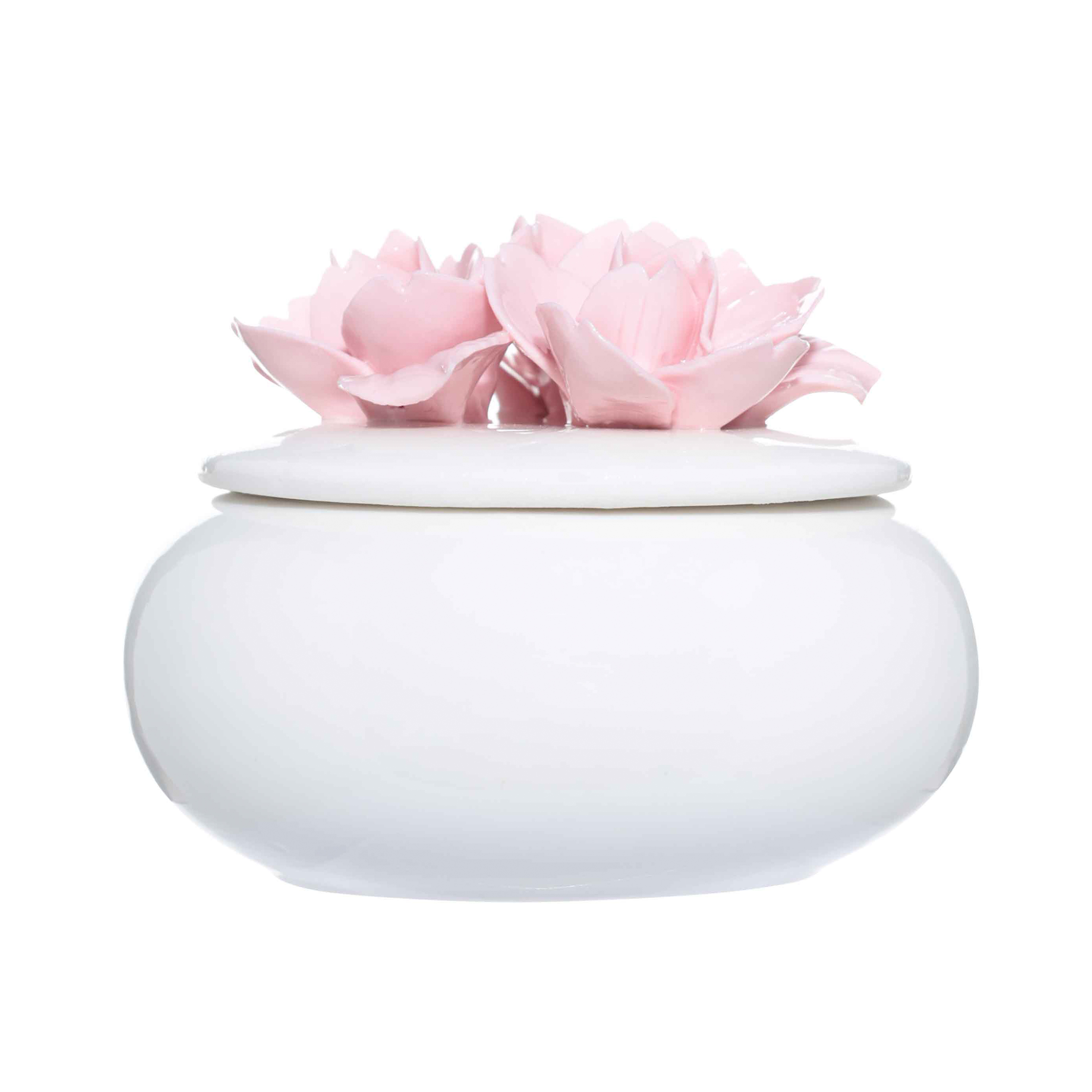 Шкатулка для украшений, 11х9 см, керамика, белая, Цветы, Magnolia изображение № 2