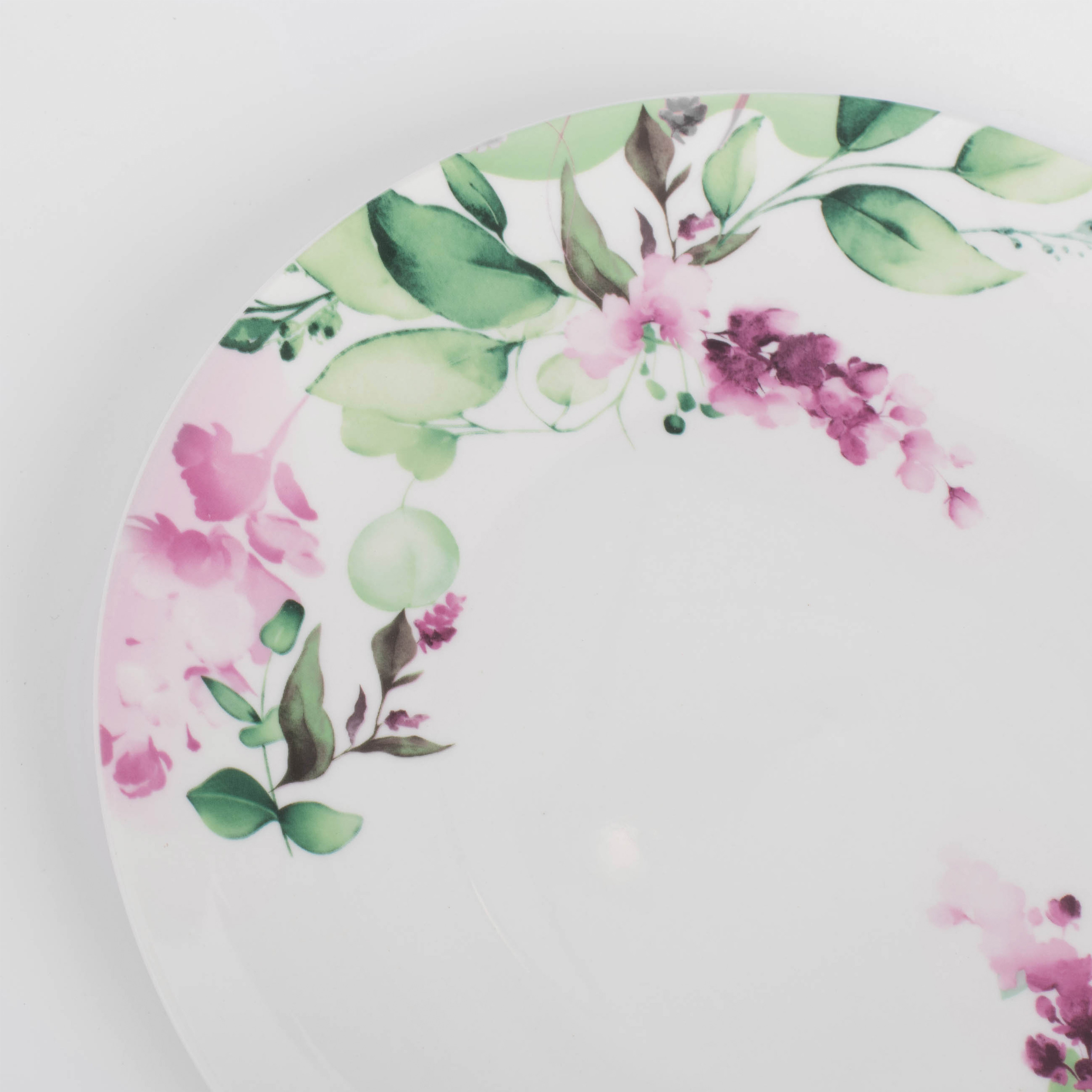 Тарелка обеденная, 27 см, фарфор N, белый, Акварельные цветы, Senetti изображение № 4