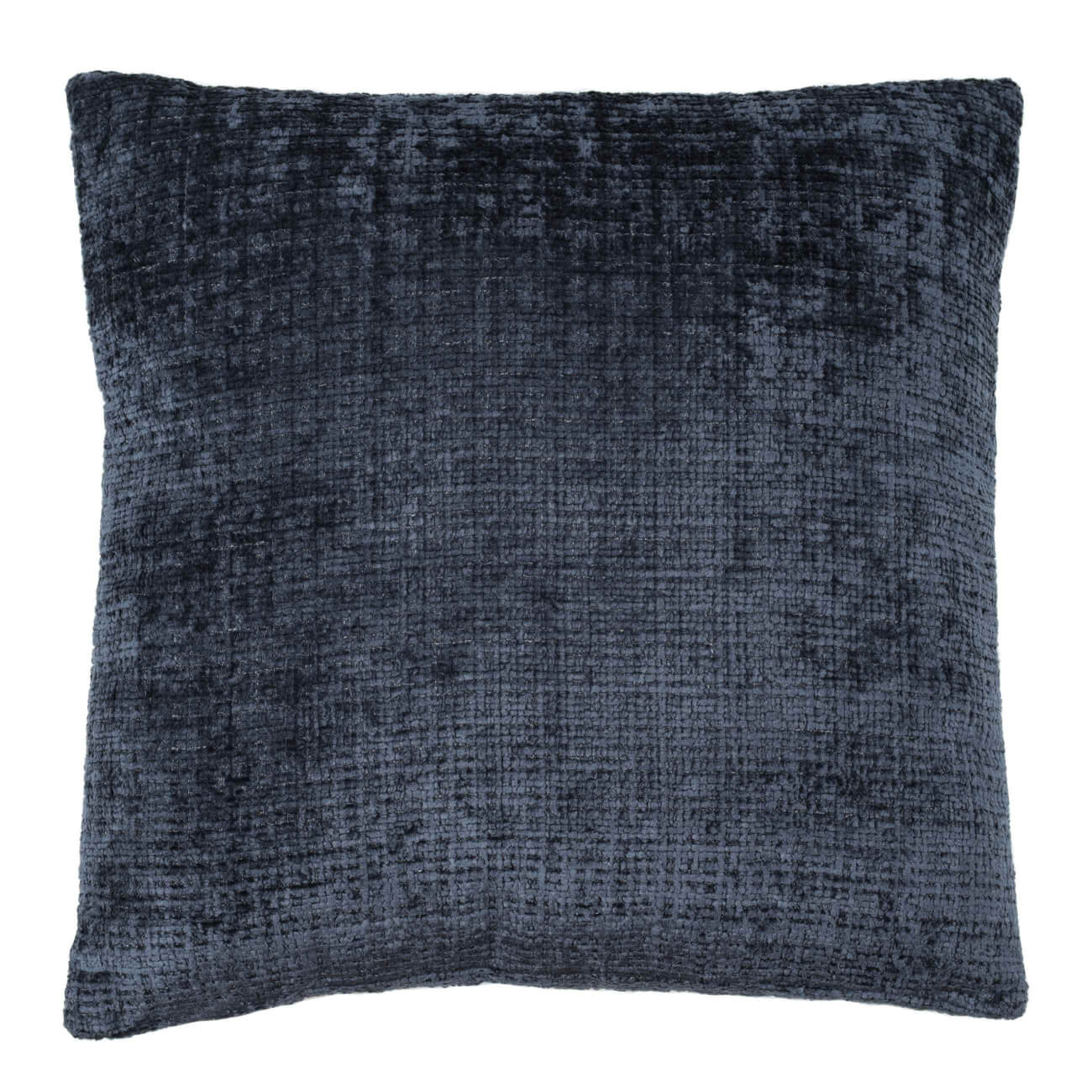 Подушка декоративная, 45х45, шенилл, темно-синяя, Chenill рубашка с круглым вырезом yale с обратным плетением темно синяя