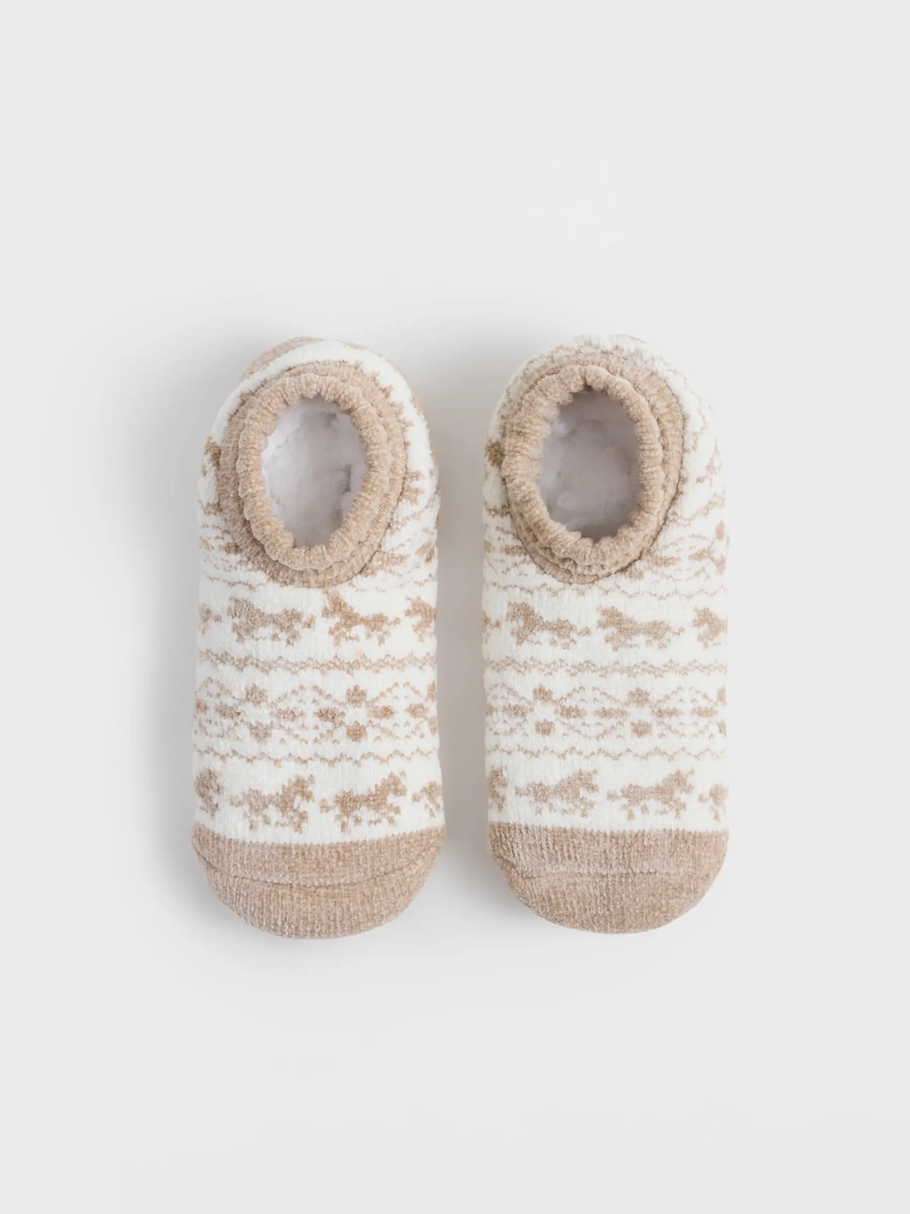 Носки домашние, песочно-молочные, Hot winter