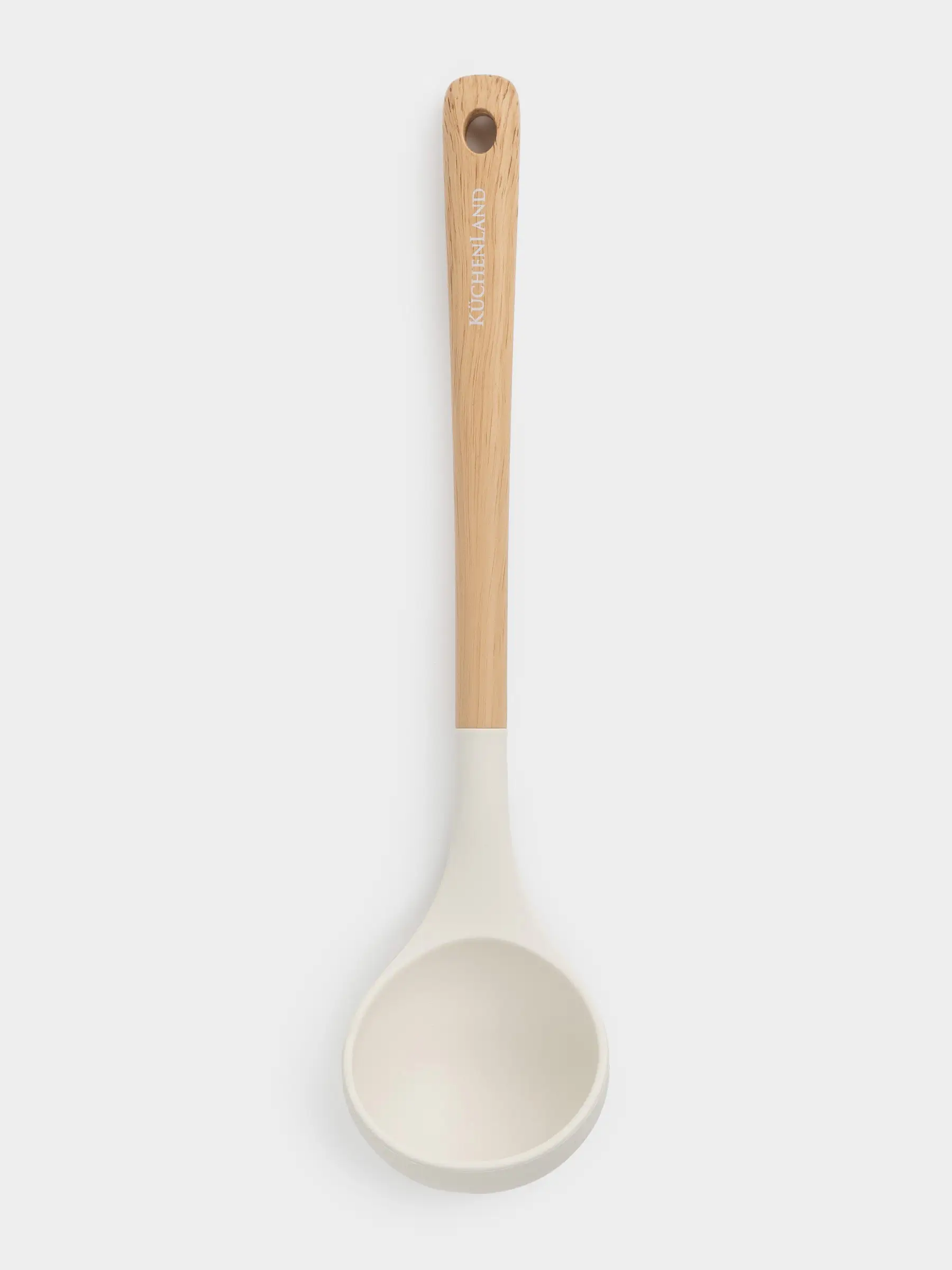 Половник, 32 см, силикон/пластик, бежевая, Letia