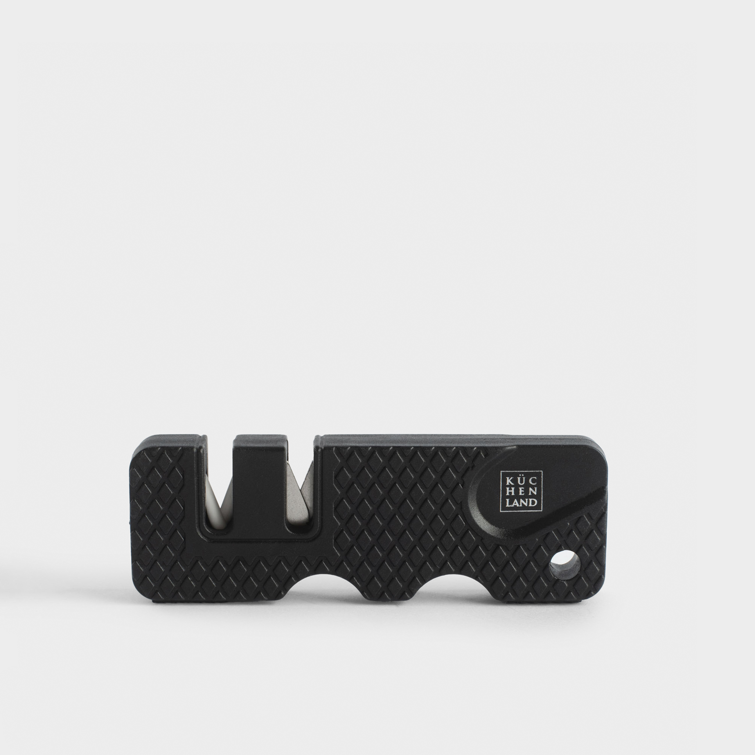 Точило для ножей 9 см два этапа заточки пластиккерамика черное Extra-light black 349₽