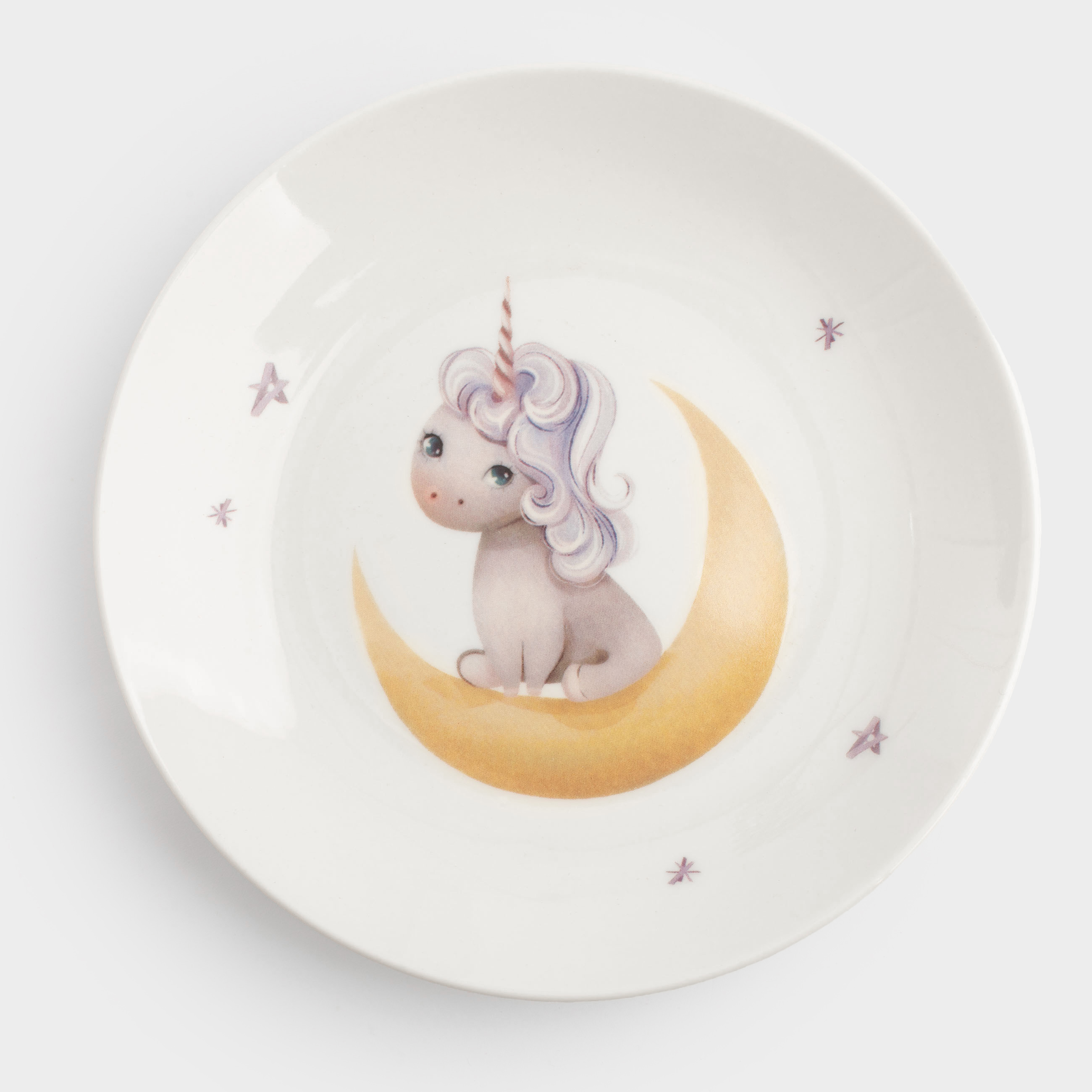 Набор посуды, детский, 1 перс, 3 пр, фарфор N, белый, Единорог и месяц, Unicorn, image-3