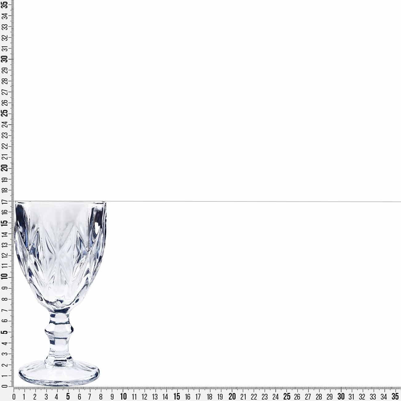 Бокал-кубок для вина, 300 мл, стекло Р, серый, Rhomb color