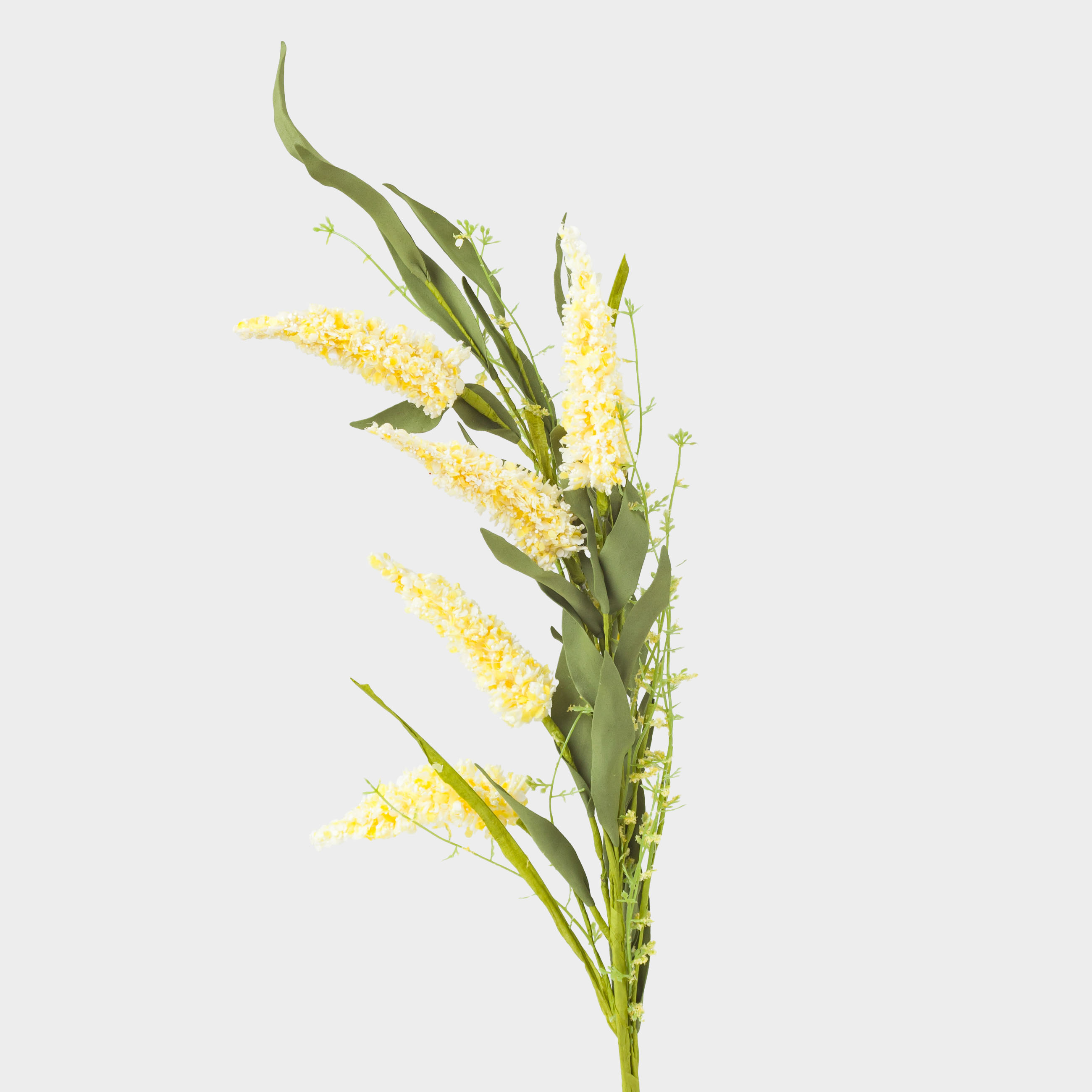 Ветка декоративная, 70 см, пластик/бумага, Желтые цветы, Meadow, image-1