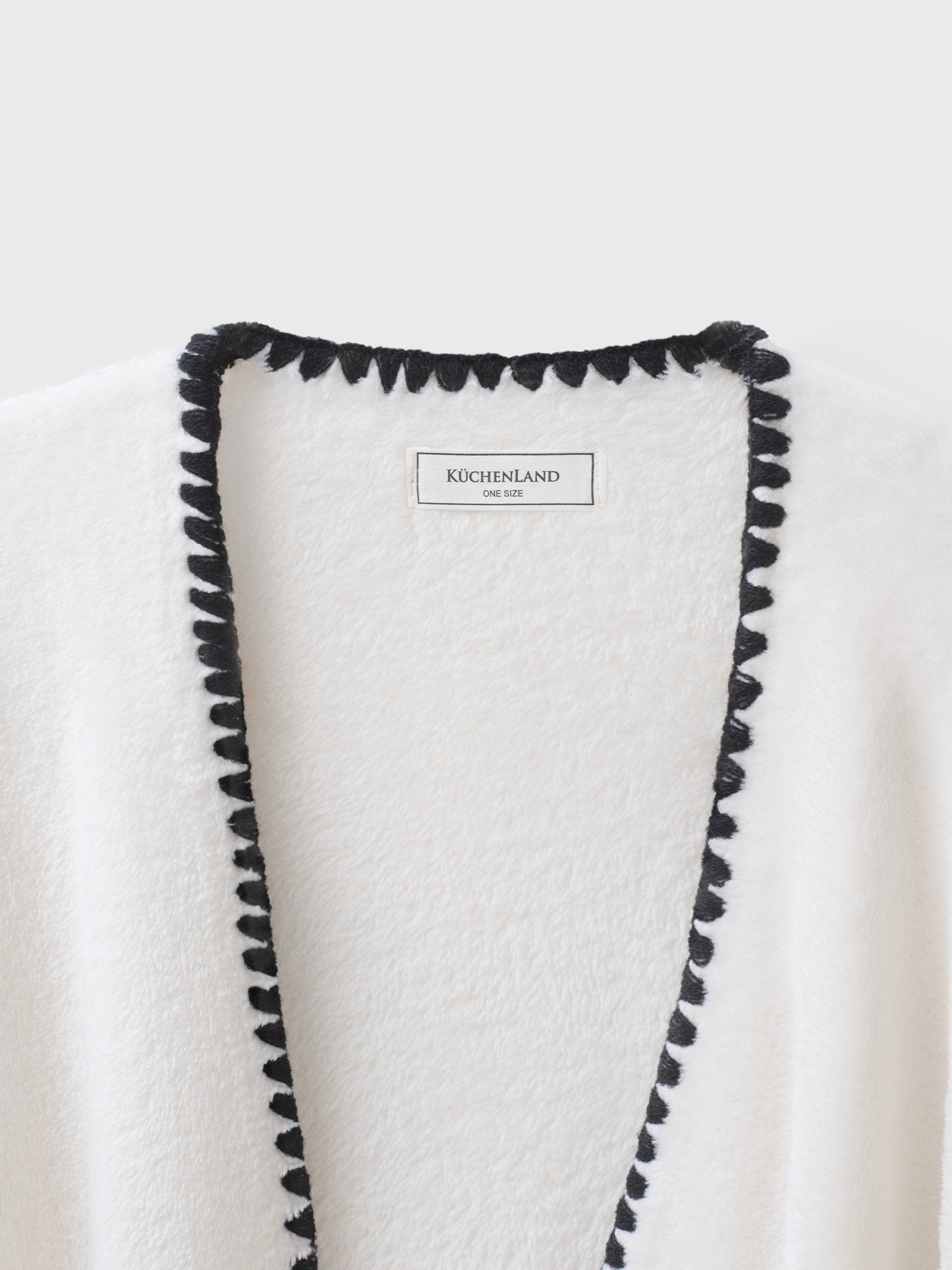 Пончо, 75х140 см, флис, молочное, Fleece poncho, image-8