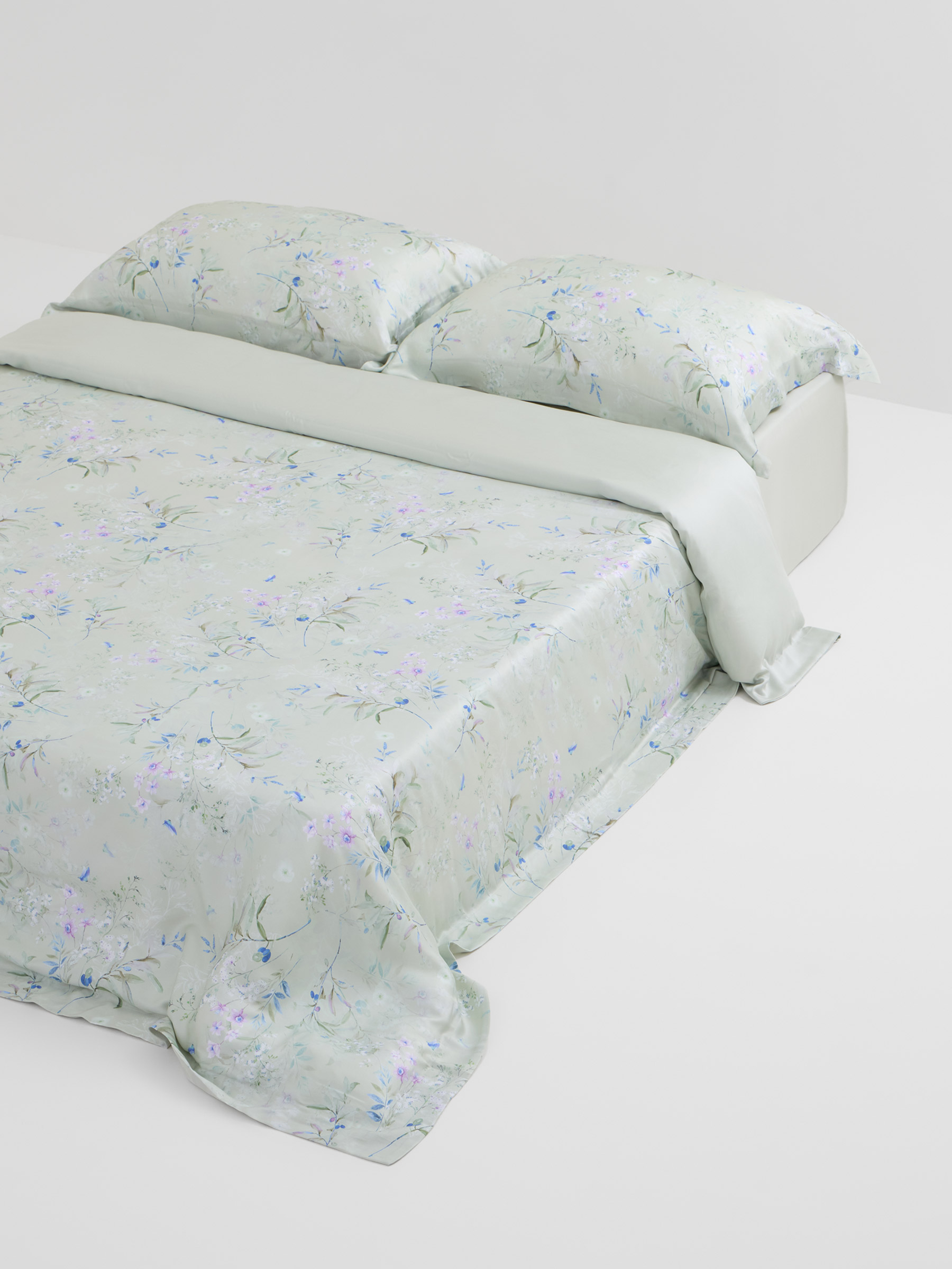 Постельное белье, евро, тенсель, Цветы и ветви, Tencel, image-4