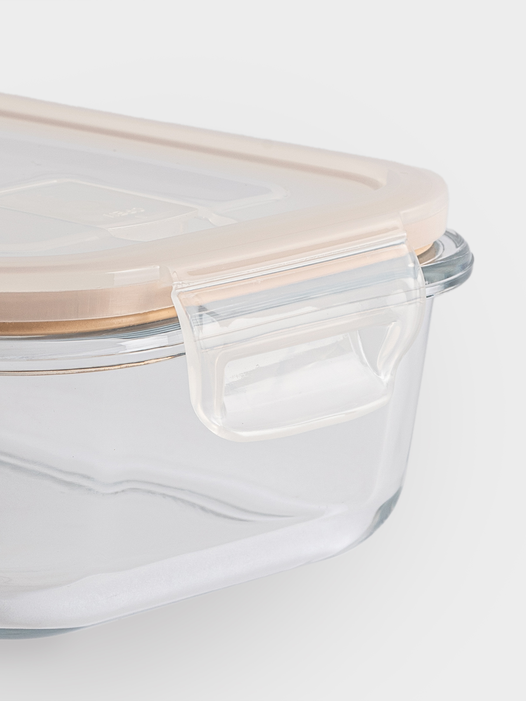 Контейнер, 640 мл, с клипсами, с клапаном, стекло Т/пластик, прямоугольный, Soft kitchen, image-4