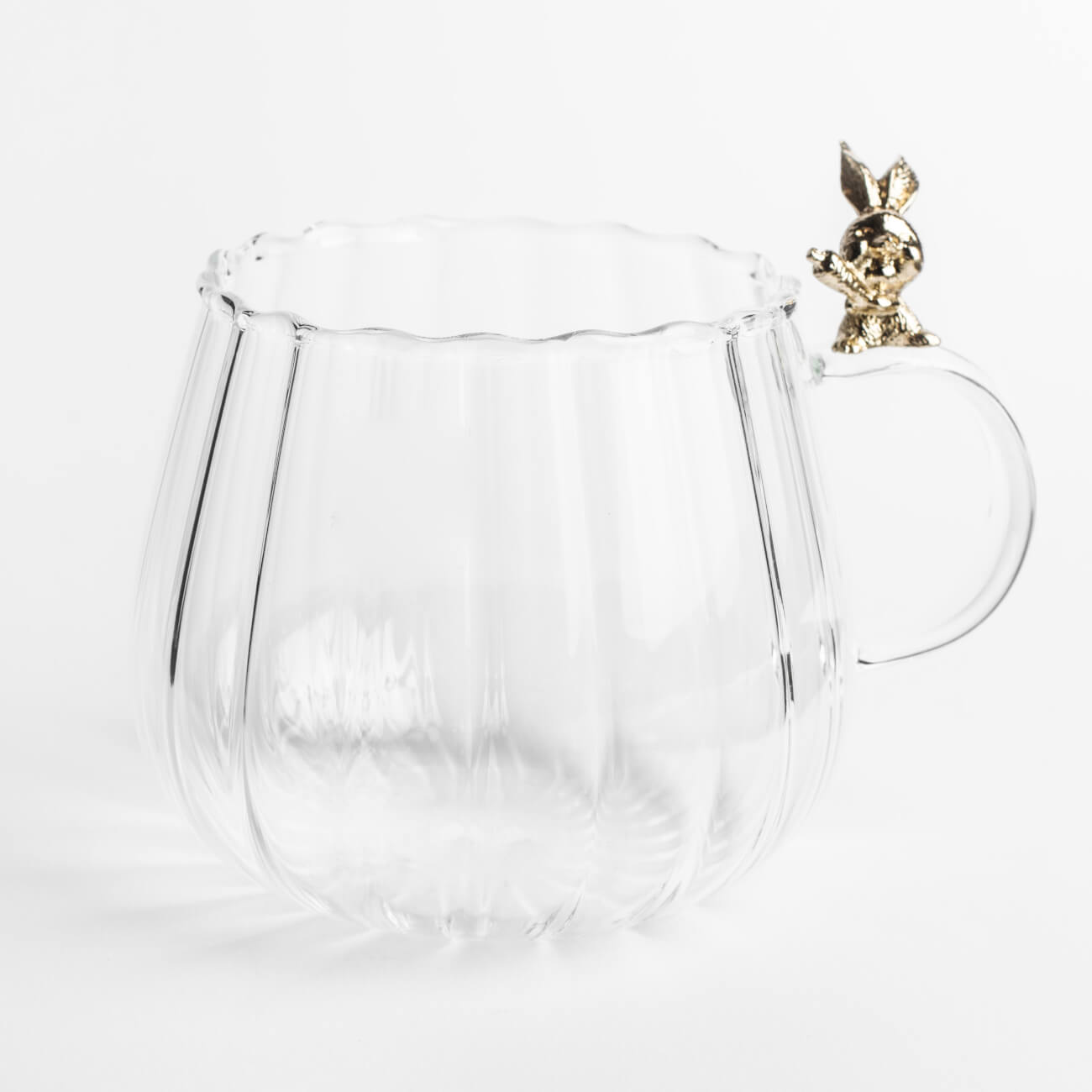 Кружка, 400 мл, стекло Б/металл, Золотистый кролик, Camellia изображение № 1