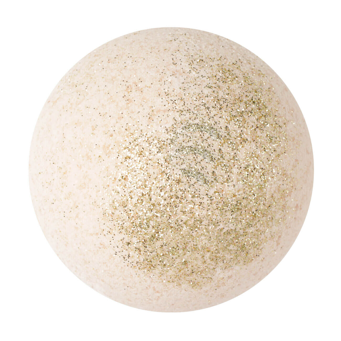 

Бомбочка для ванны, 130 гр, с блестками, кремовая, Печенье, Шар, Sparkle body