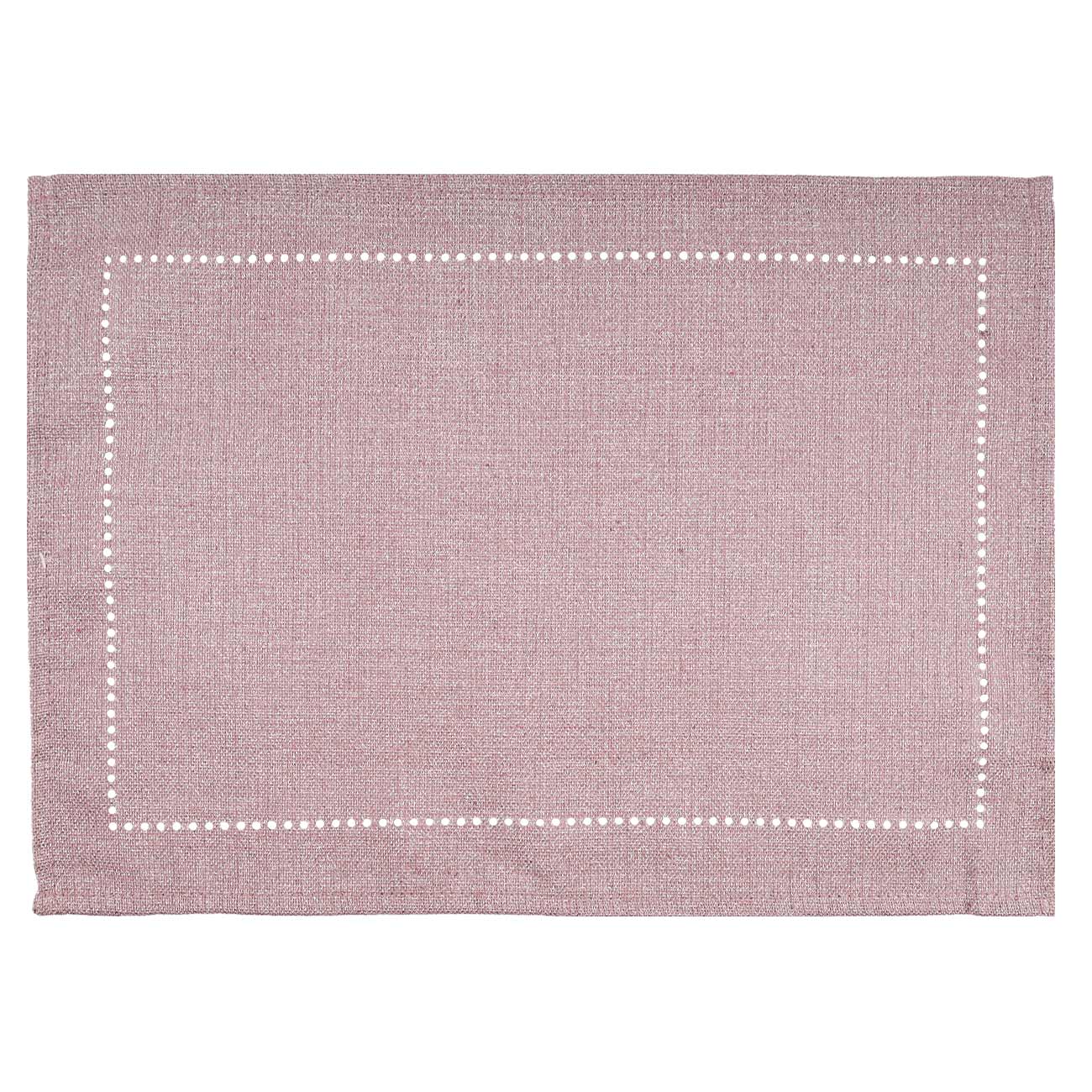 

Салфетка под приборы, 30х45 см, полиэстер, прямоугольная, лиловая, Hemstitch