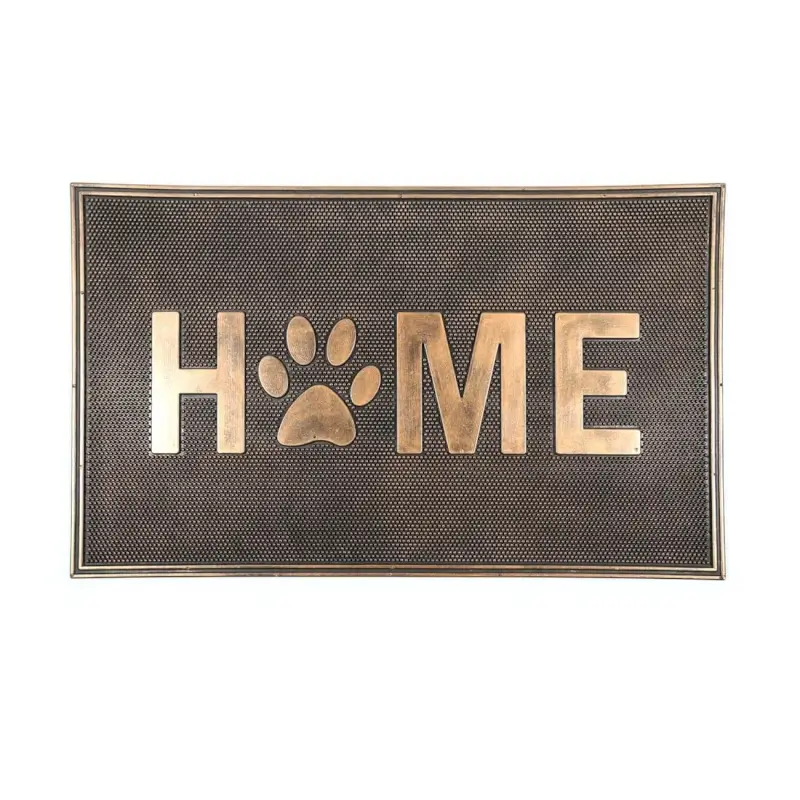 Коврик придверный, 45х75 см, резина, бронзово-черный, Home, Home deco