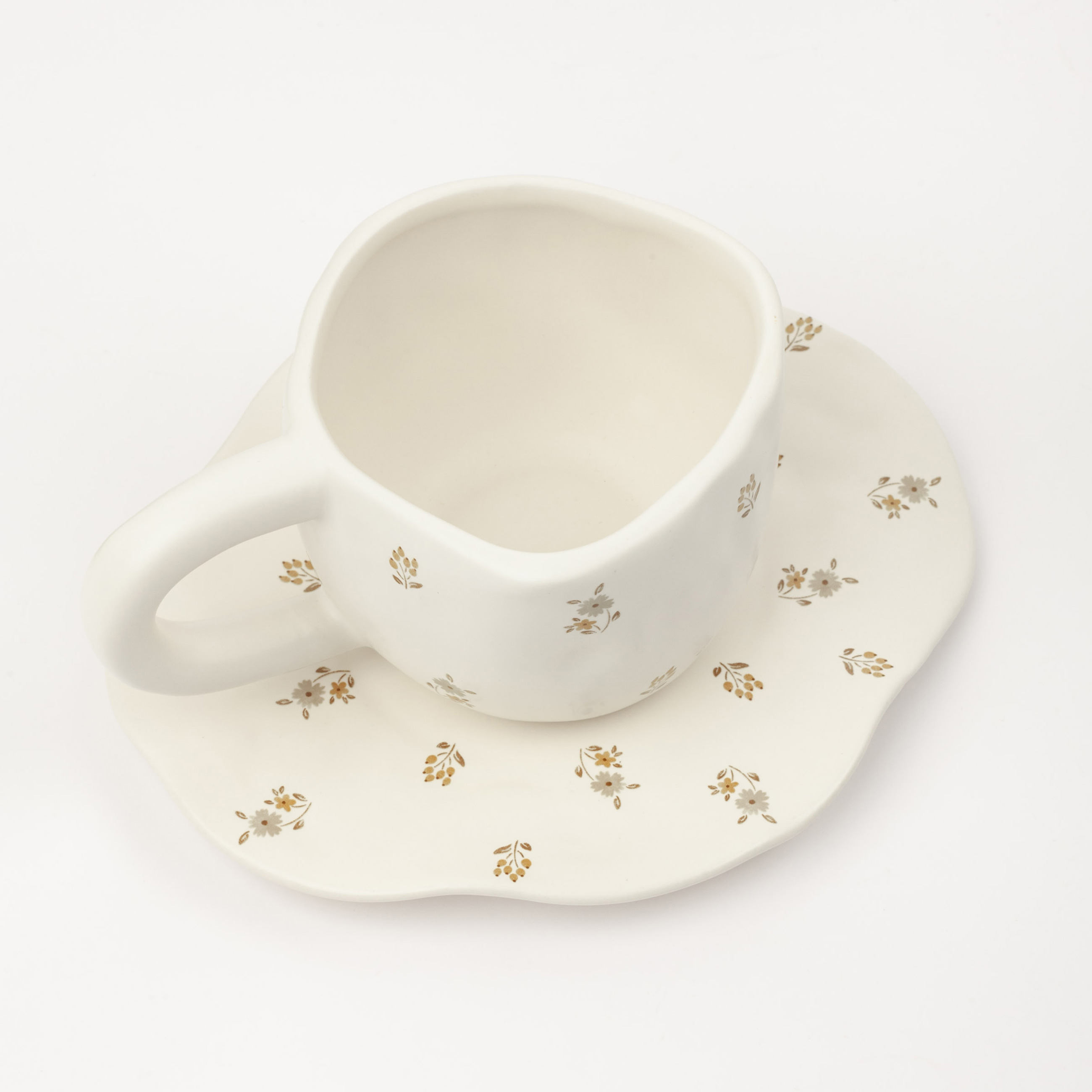Пара чайная, 1 перс, 2 пр, 360 мл, керамика, молочная, Винтажные цветы, La flore изображение № 5