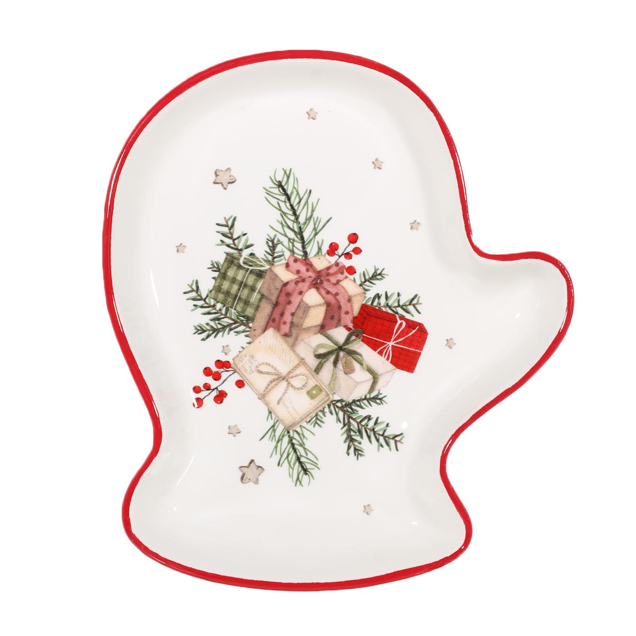 

Блюдо, 20х17 см, керамика, Варежка, Подарки на ветке, Christmas tree
