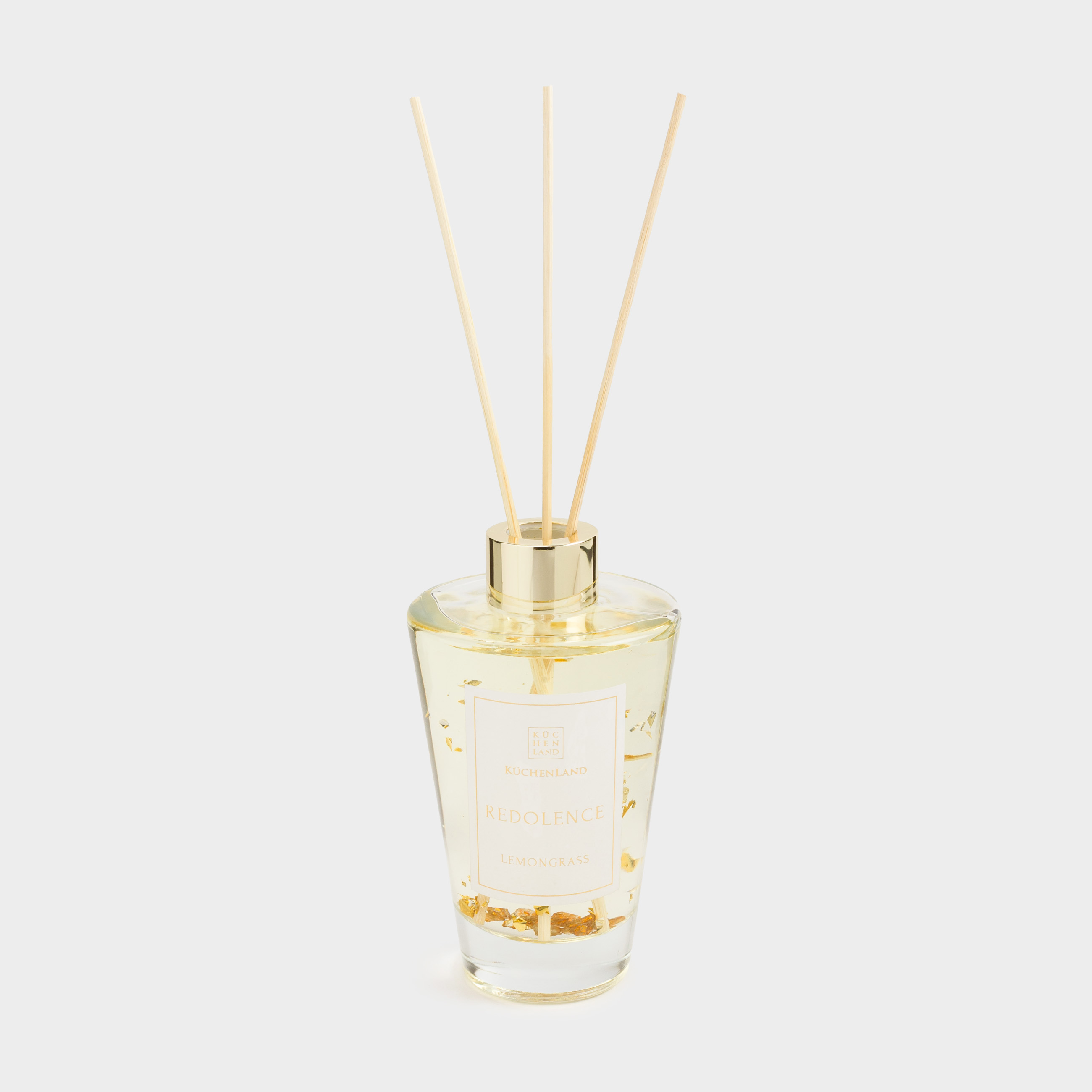 Ароматический диффузор, 200 мл, золотистый, Lemongrass, Redolence, image-0