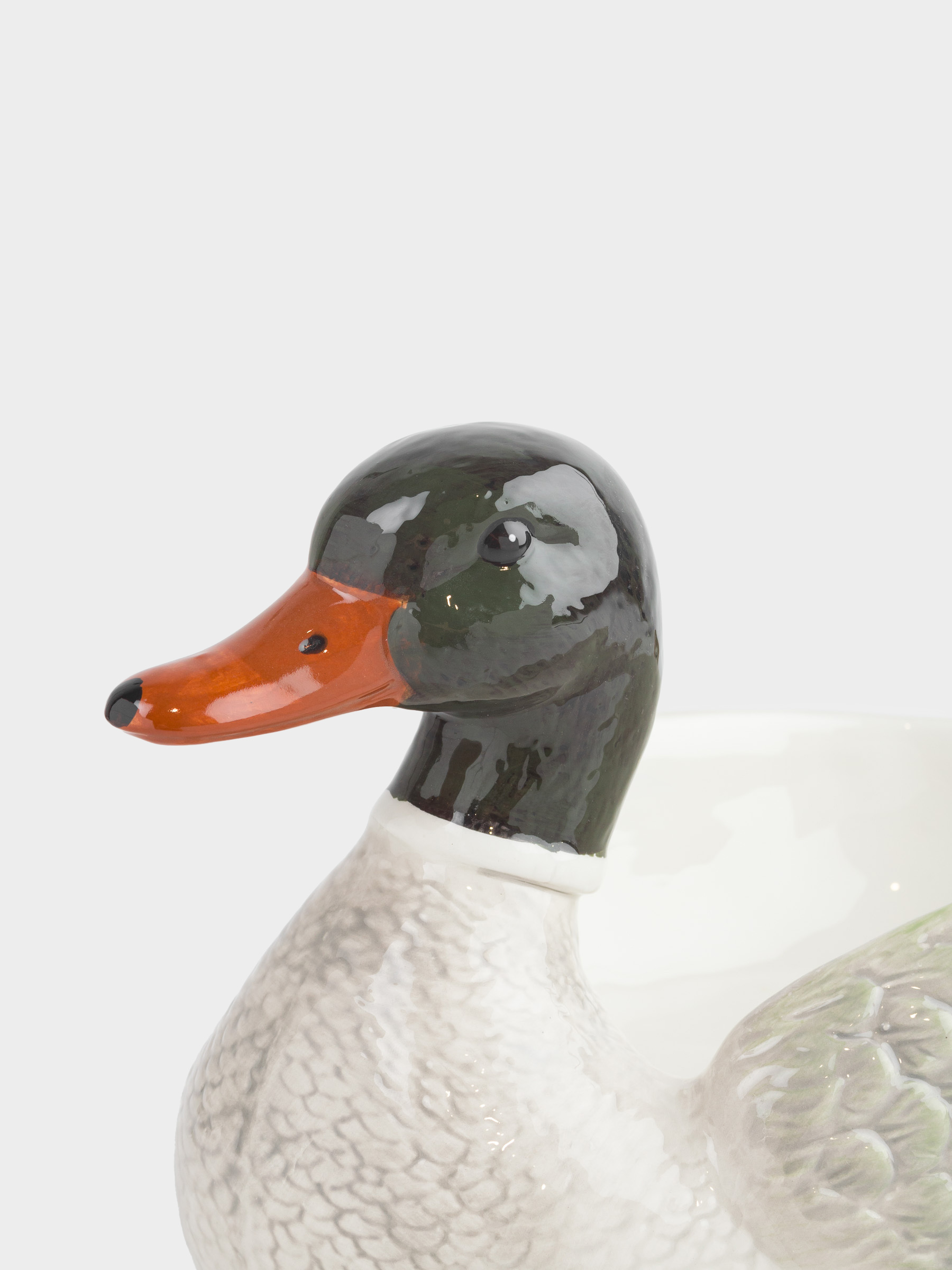 Блюдо глубокое, 34х20х17 см, керамика, зелено-белое, Селезень, Duck, image-5