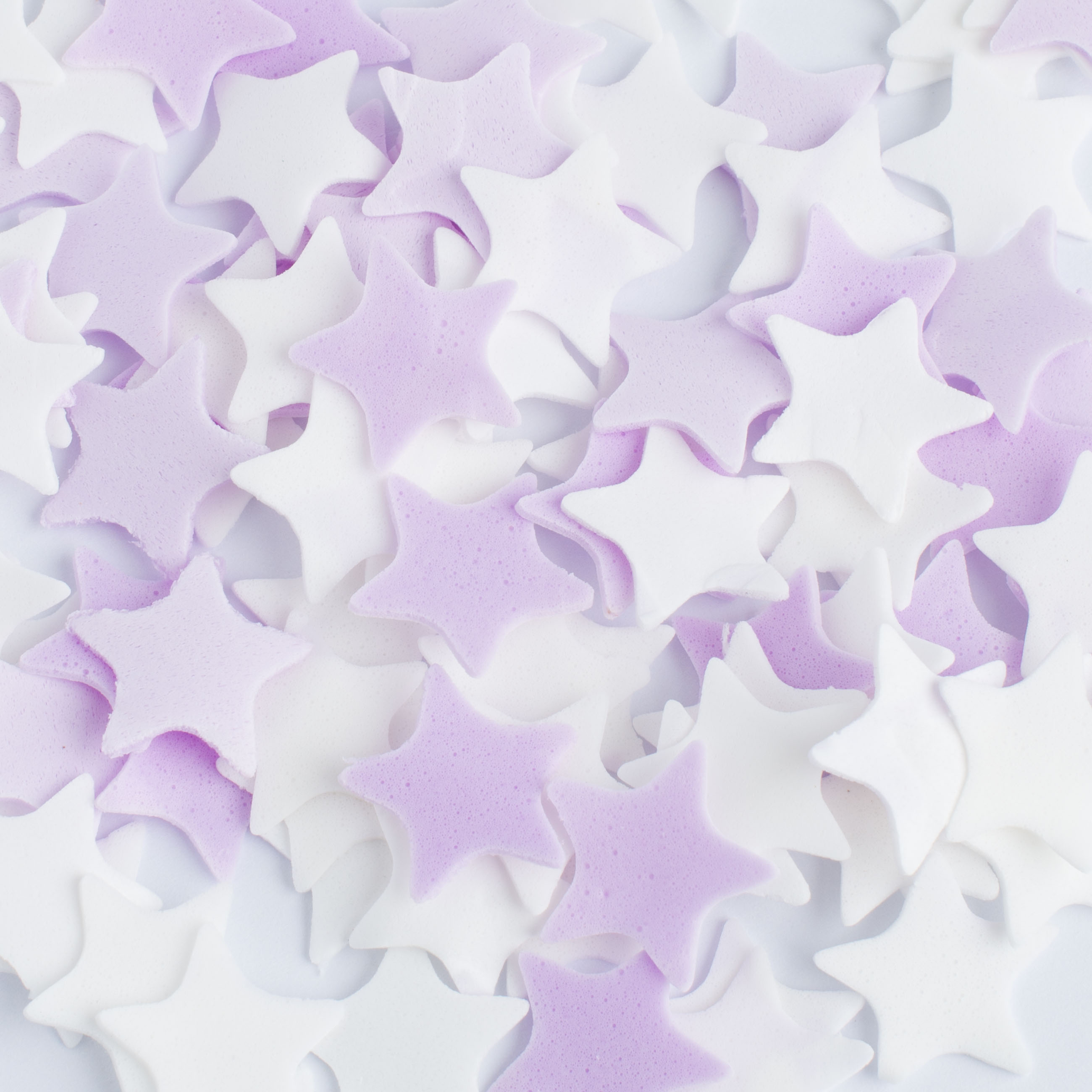 Мыло-конфетти, 2 см, 80 шт, фиолетовое/белое, Кокос/Виноград, Звезда, Confetti