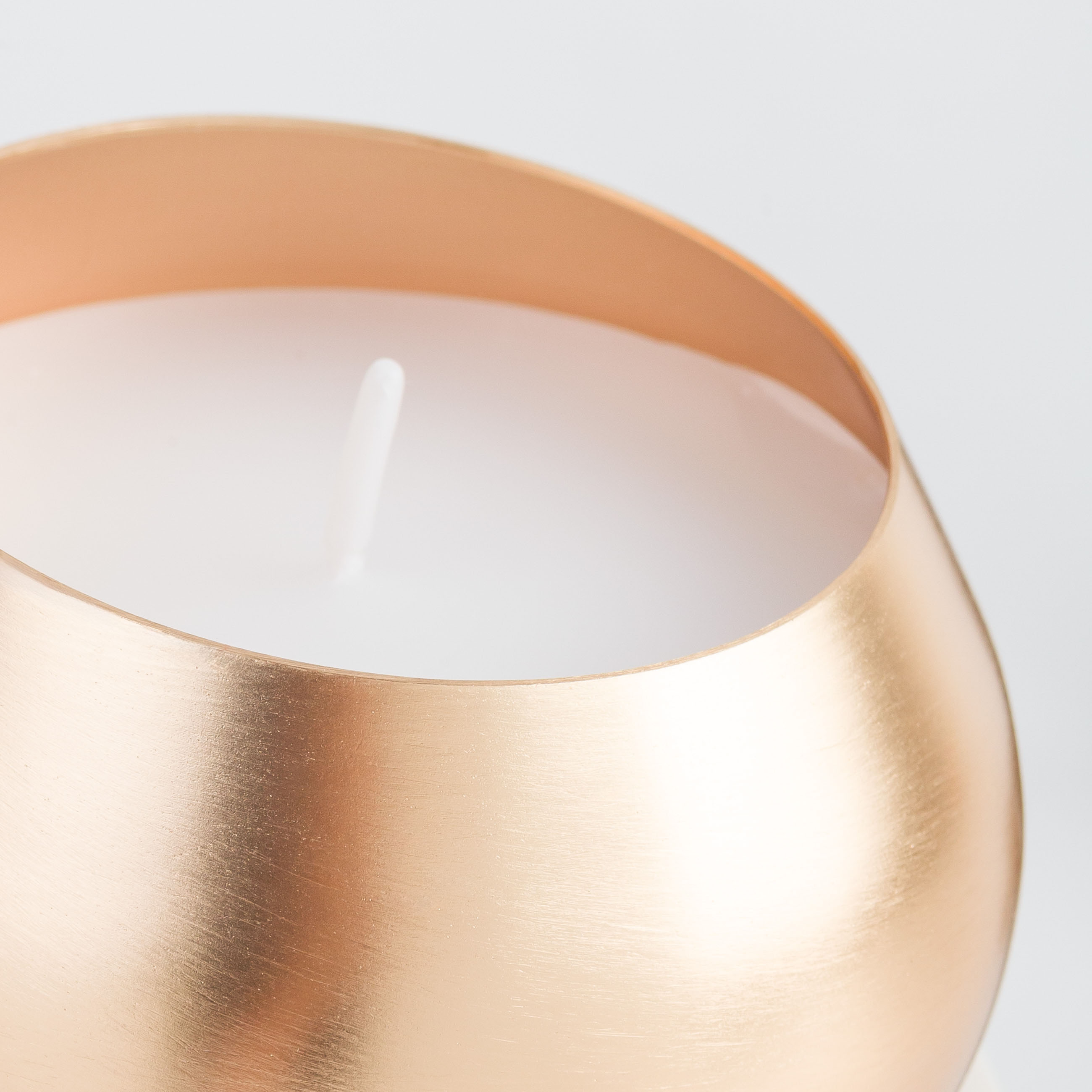Свеча ароматическая, 8 см, в подсвечнике, металл, золотистая, Tuscan Leather, Galore candle