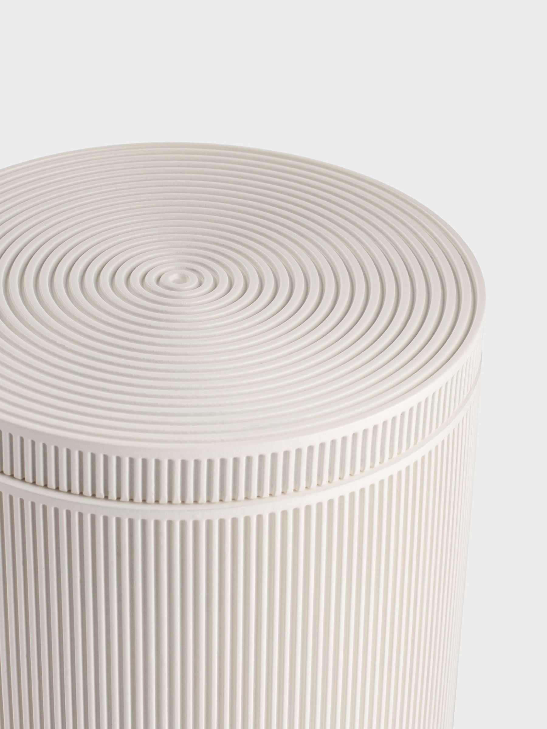 Шкатулка для ванной, 10 см, полирезин, молочная, White stripes, image-1