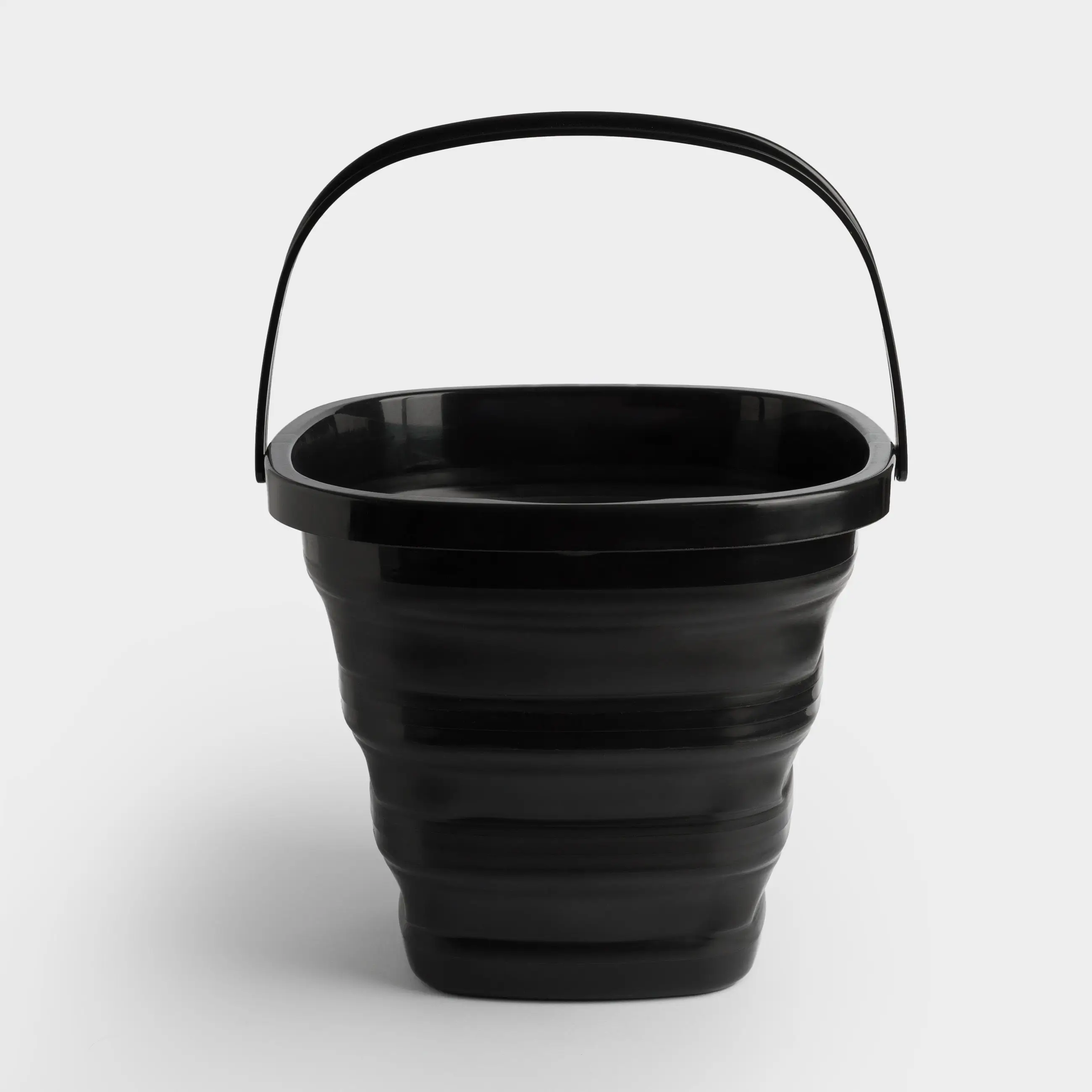 Ведро складное, 10 л, пластик/резина, квадратное, черное, Foldaway black, image-0