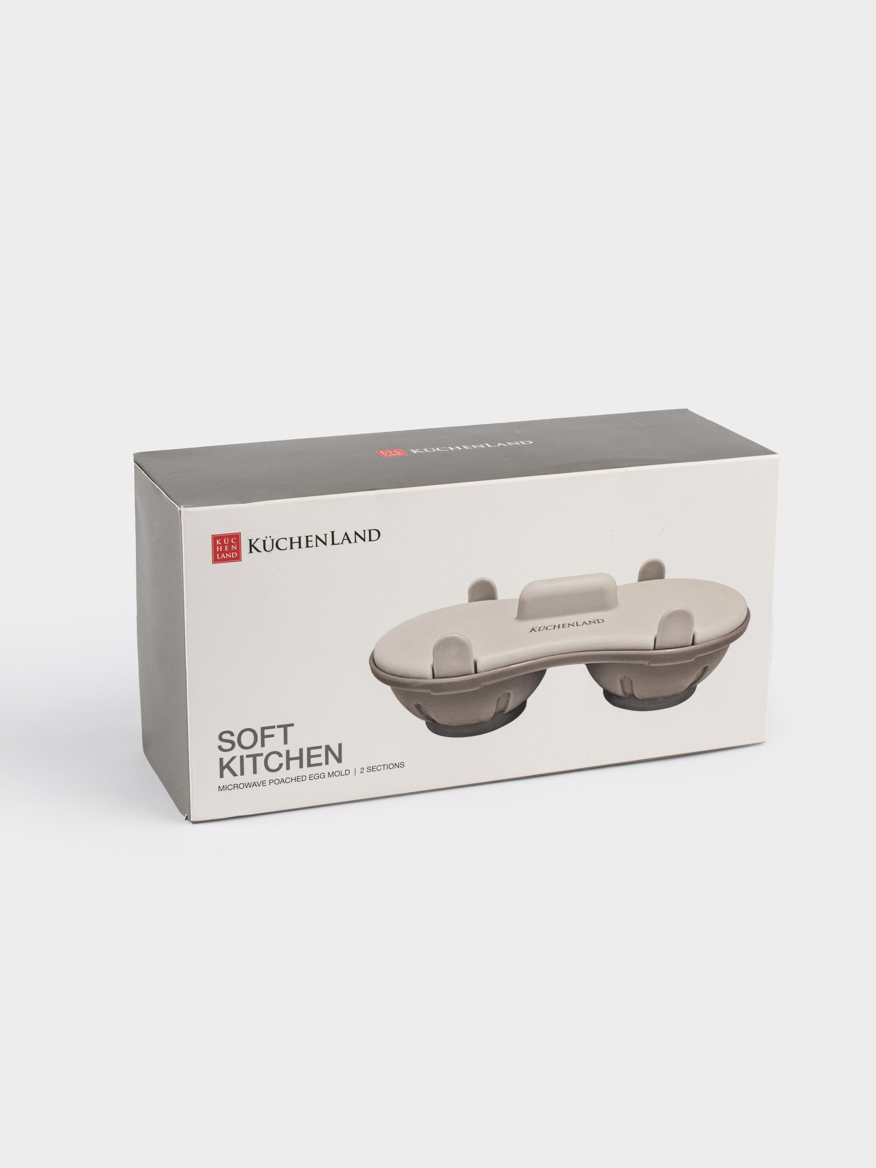 Форма для яйца-пашот в микроволновой печи, 21x11 см, 2 отд, пластик, бежевая, Soft kitchen, image-9