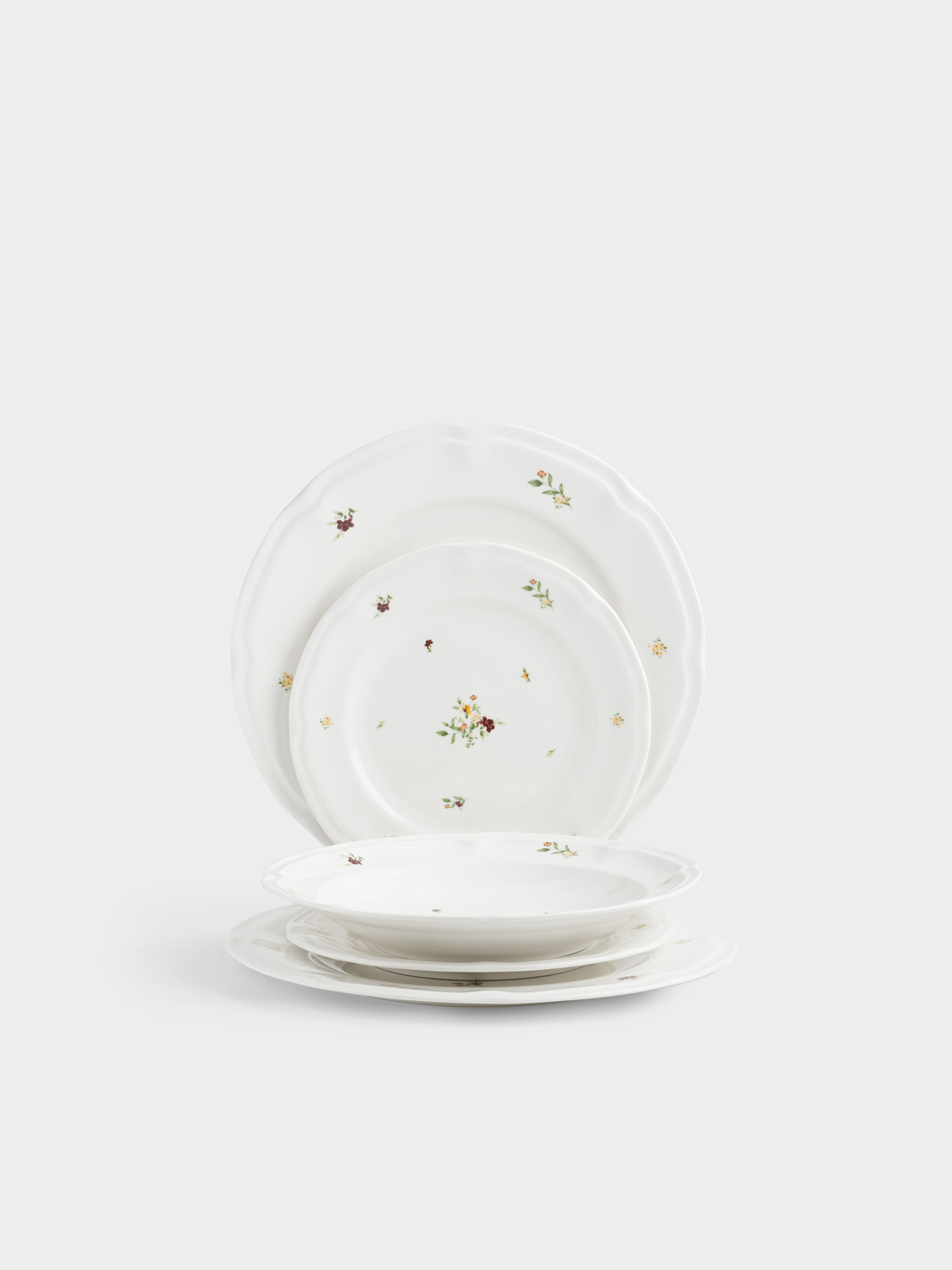 Сервиз обеденный, 6 перс, 18 пр, фарфор N, белый, Цветы, El flower, image-5