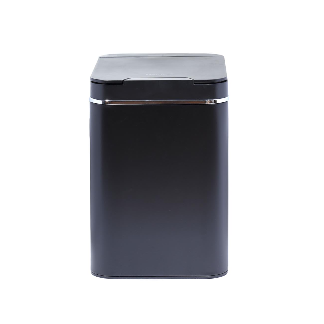 Ведро для мусора, 25 л, сенсорное, металл/пластик, прямоугольное, черное, Sensor Bin изображение № 4