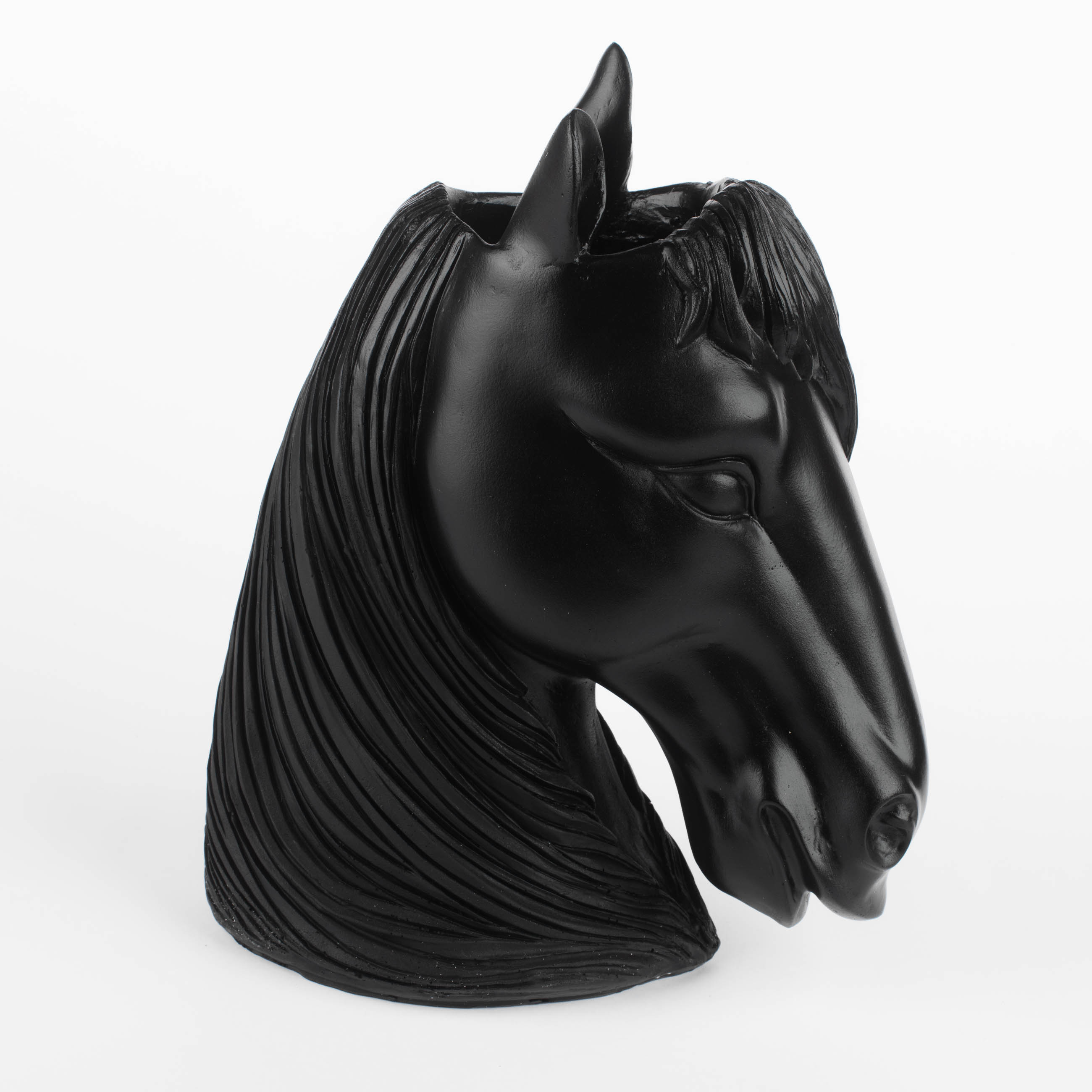 Ваза декоративная, 25 см, полирезин, черная, Голова лошади, Horse изображение № 2