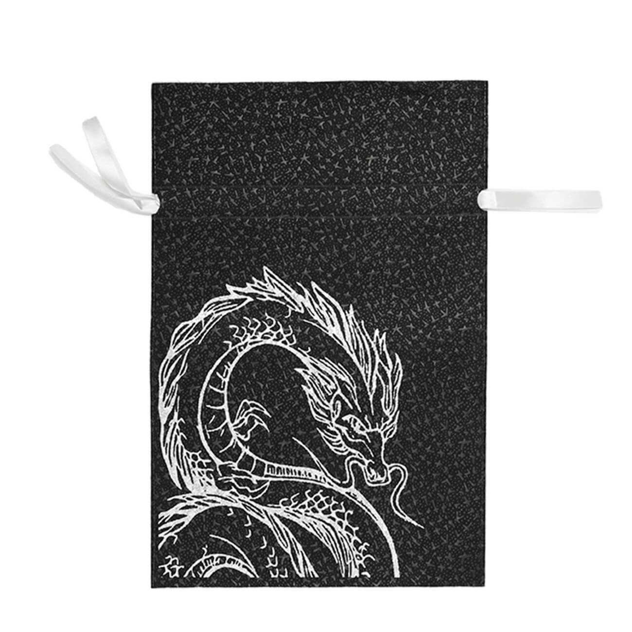 Мешок подарочный, 30х45 см, с завязками, полипропилен, черный, Дракон, Dragon dayron изображение № 1