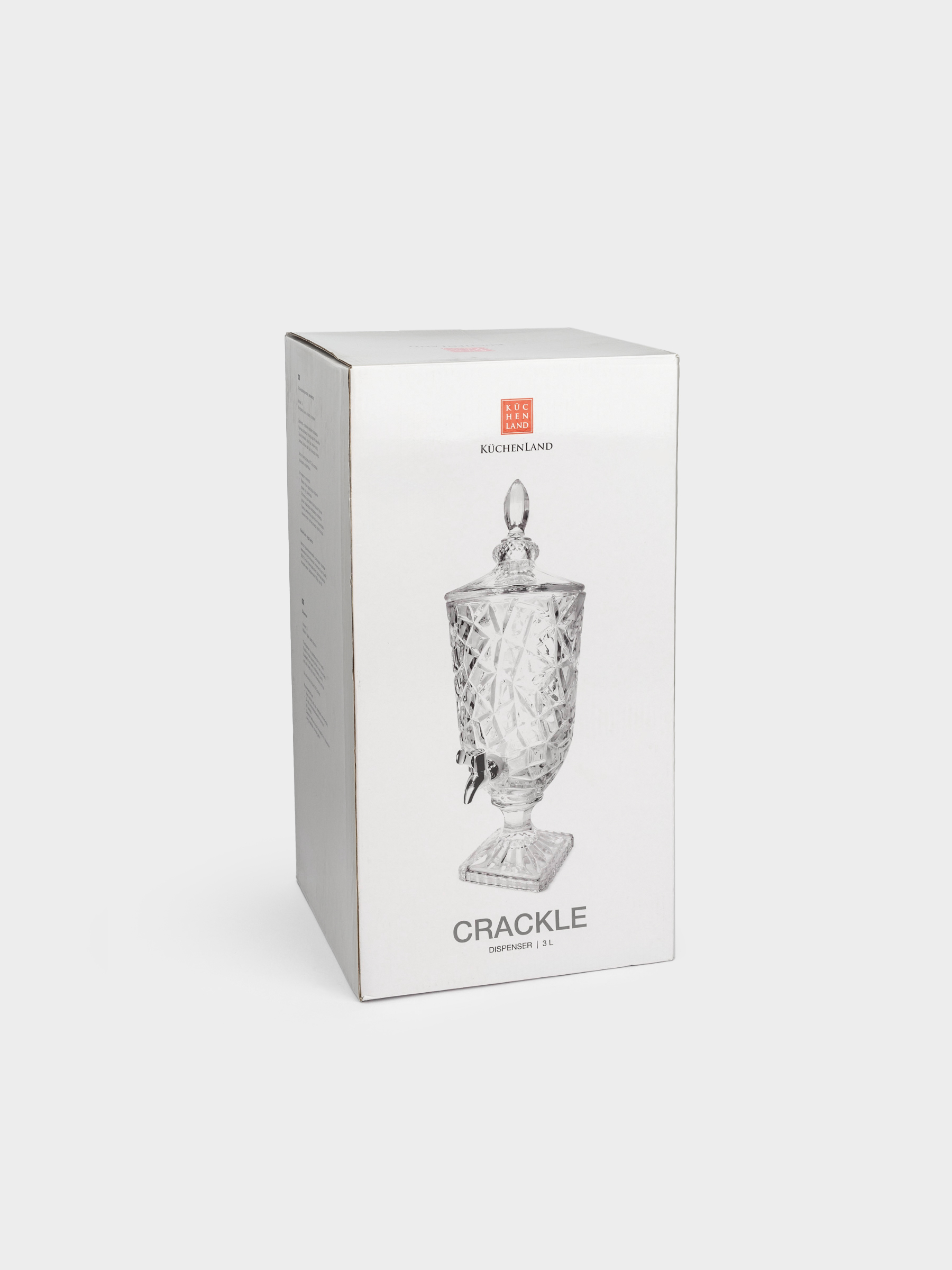 Диспенсер для напитков, 3 л, стекло Р/пластик, Crackle, image-14