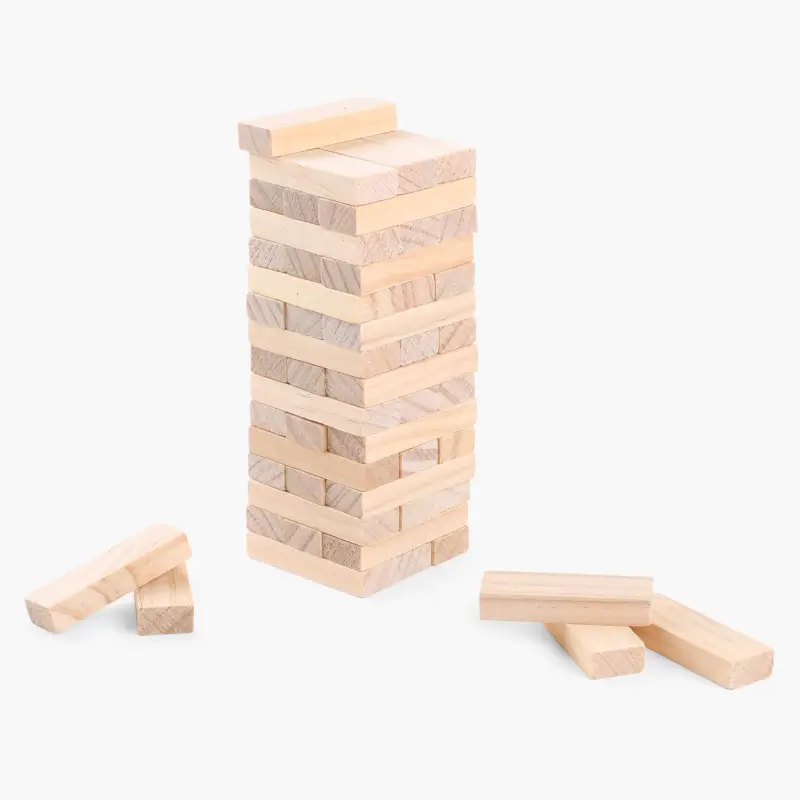 Игра настольная, 19 см, 54 пр, дерево, Падающая башня, Entertain ,image-0