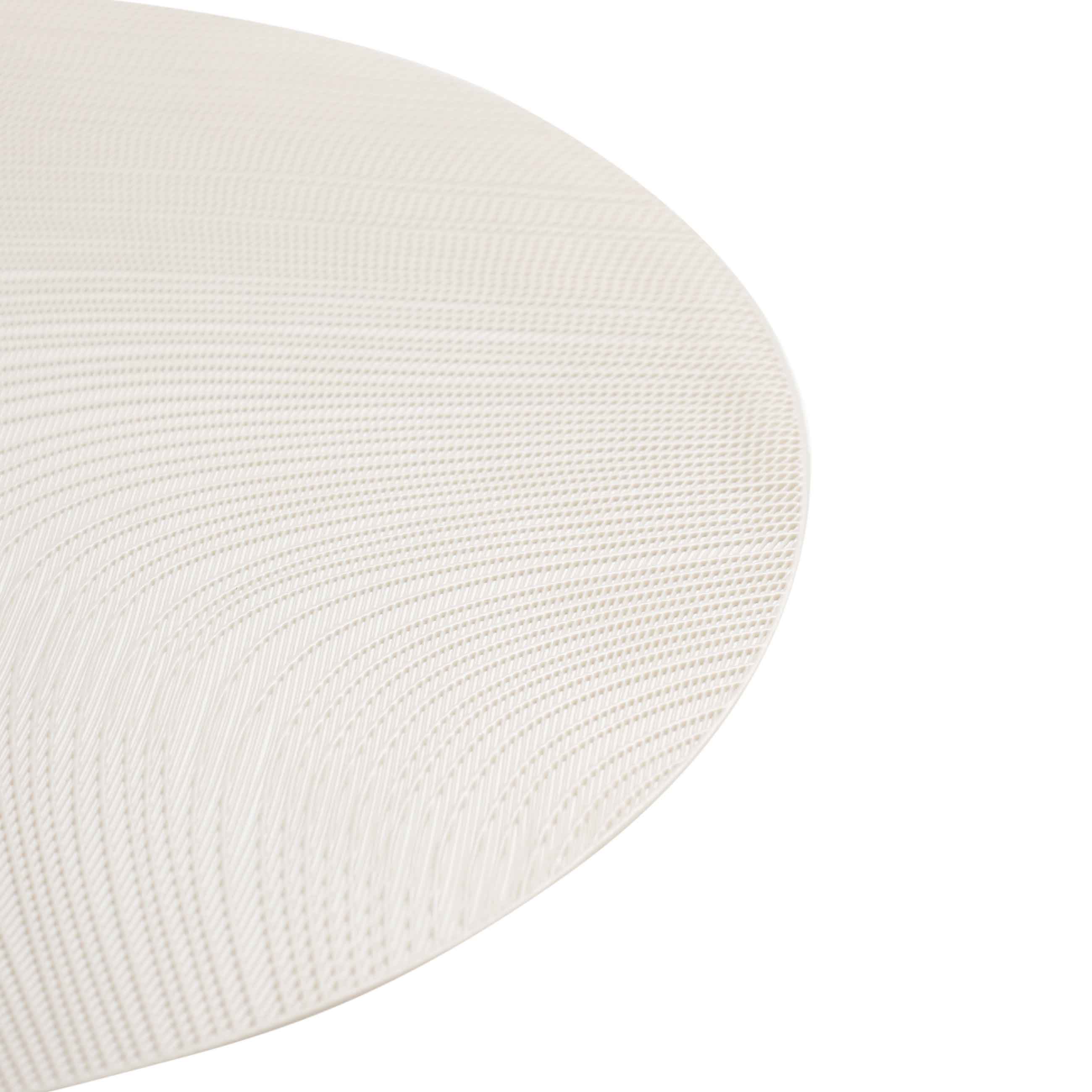 Салфетка под приборы, 38 см, ПВХ, круглая, белая, Azhur Grid изображение № 2