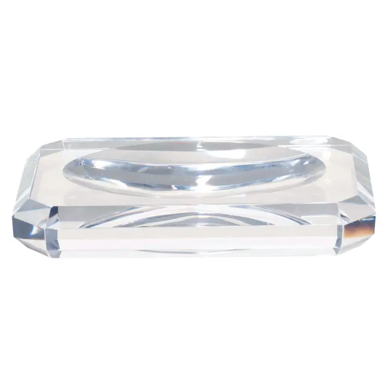 Мыльница, 12х8 см, стекло, прямоугольная, Грани, Shower Crystal Glance ,image-0