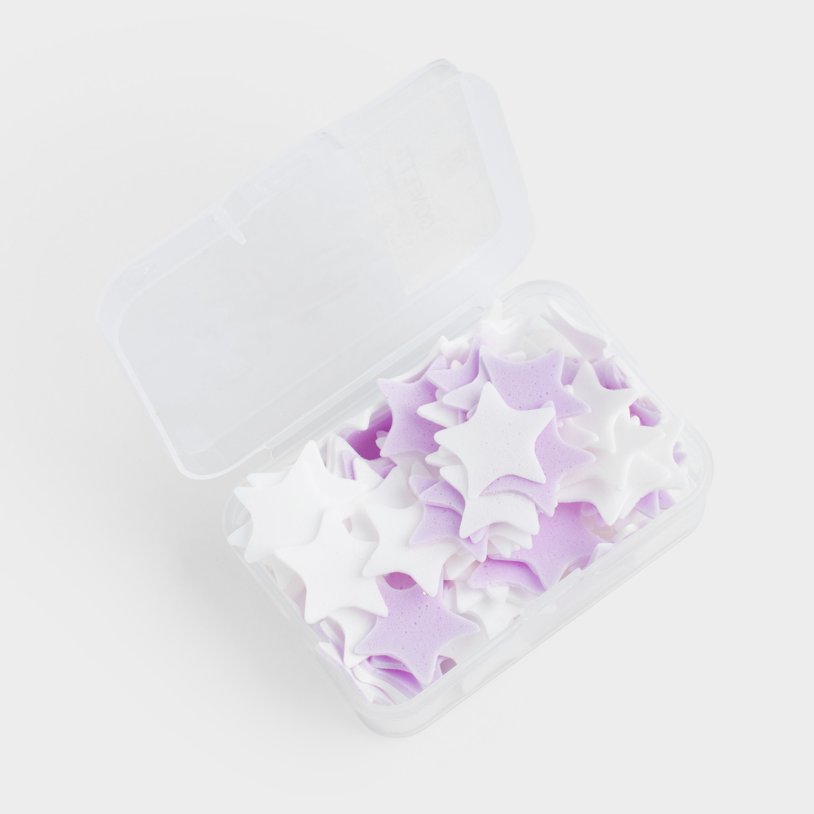 Мыло-конфетти, 2 см, 80 шт, фиолетовое/белое, Кокос/Виноград, Звезда, Confetti