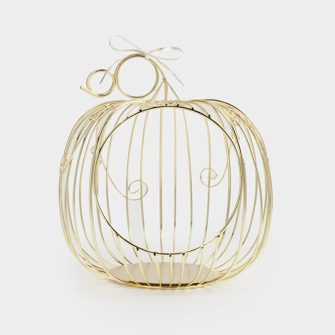 

Корзина для фруктов, 25x24x26 см, металл, золотистая, Тыква, Twist gold
