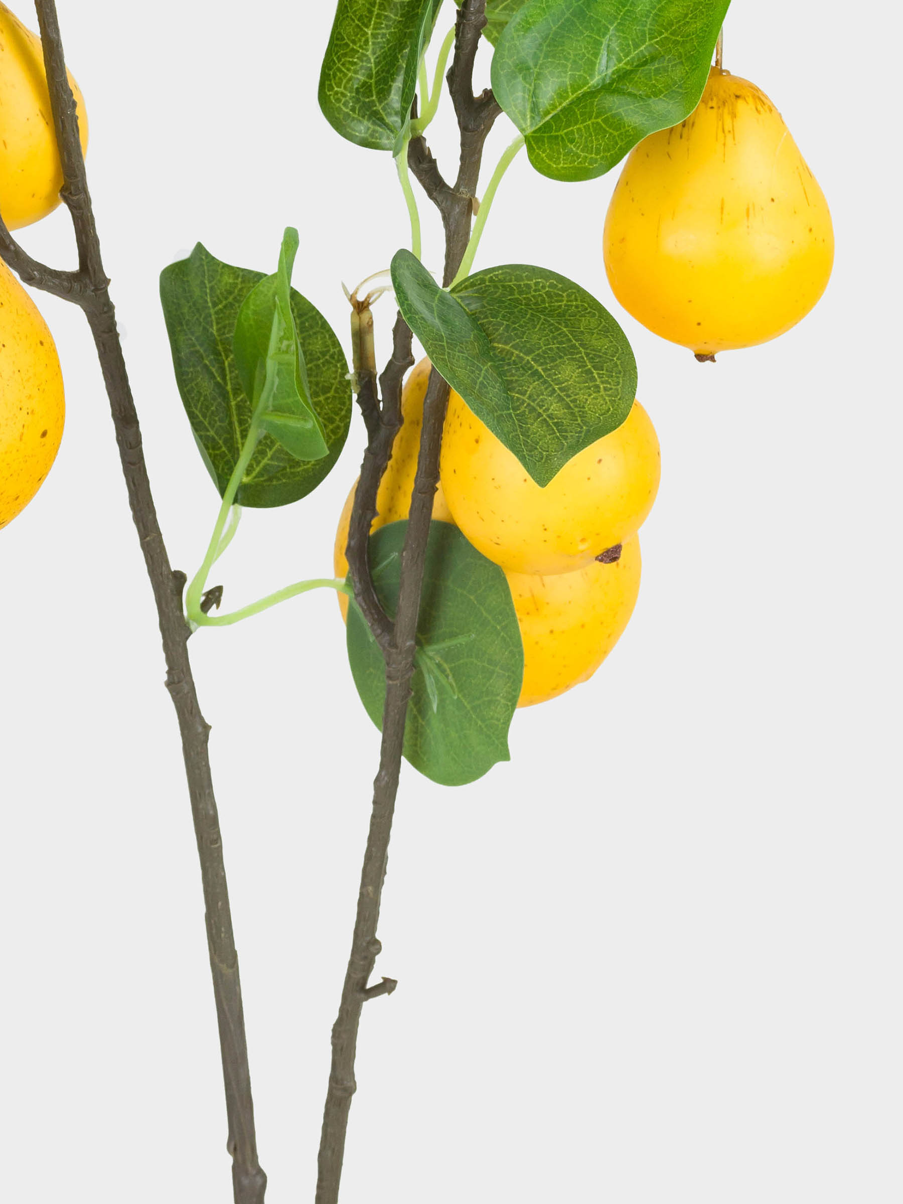 Ветка декоративная, 80 см, пенопласт/полиэстер, Желтые груши, Fruit decor, image-2