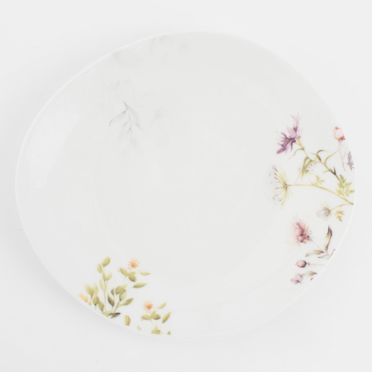 Тарелка десертная, 15 см, фарфор P, белая, Цветы, Wild flowers