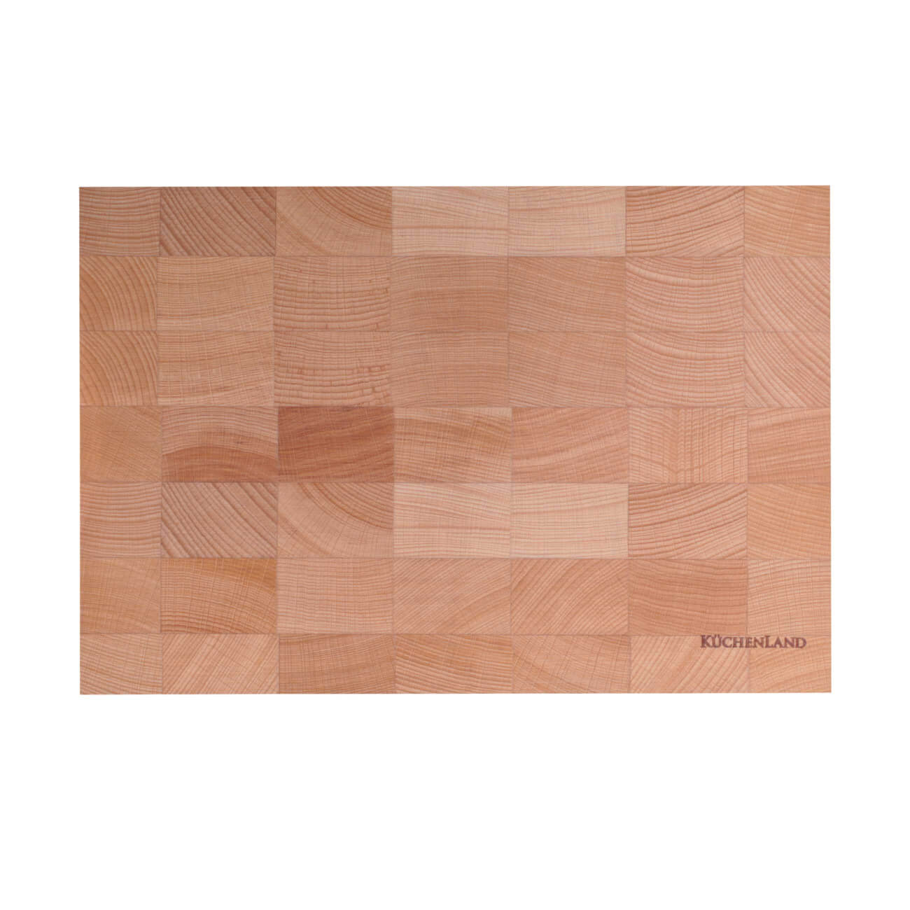 Доска разделочная, 30х20 см, бук, прямоугольная, торцевая, Полосы, B-wood