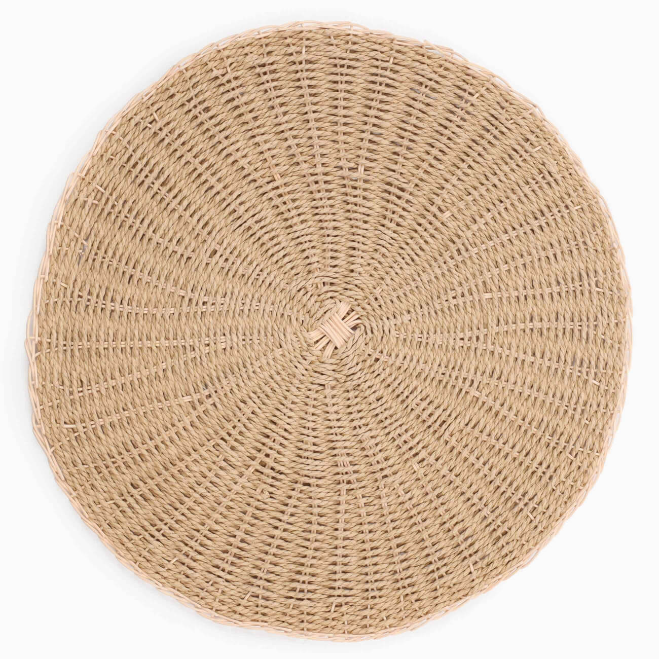 

Салфетка под приборы, 38 см, целлюлоза/ротанг, круглая, песочная, Straw