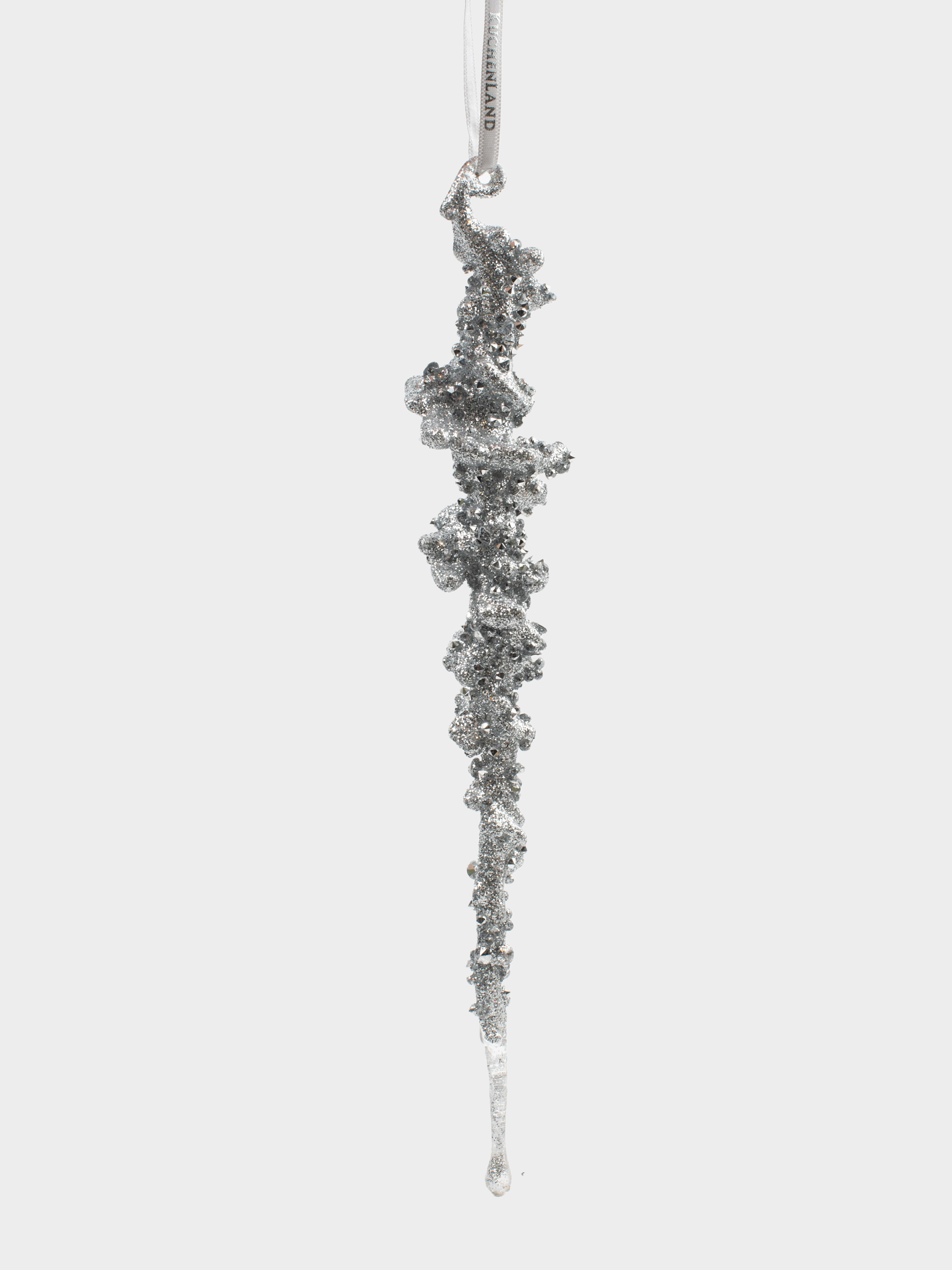 Игрушка елочная, 25 см, акрил, серебристая, Сосулька, Figure sparkle, image-0