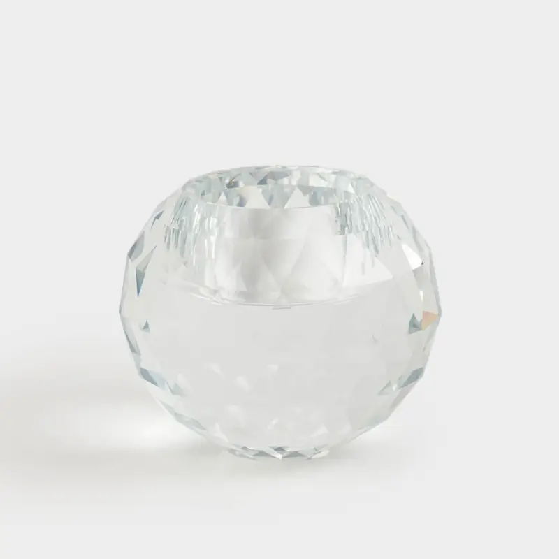 Подсвечник, 7 см, для чайной свечи, кристальное стекло, Сфера, Lux crystal, image-0