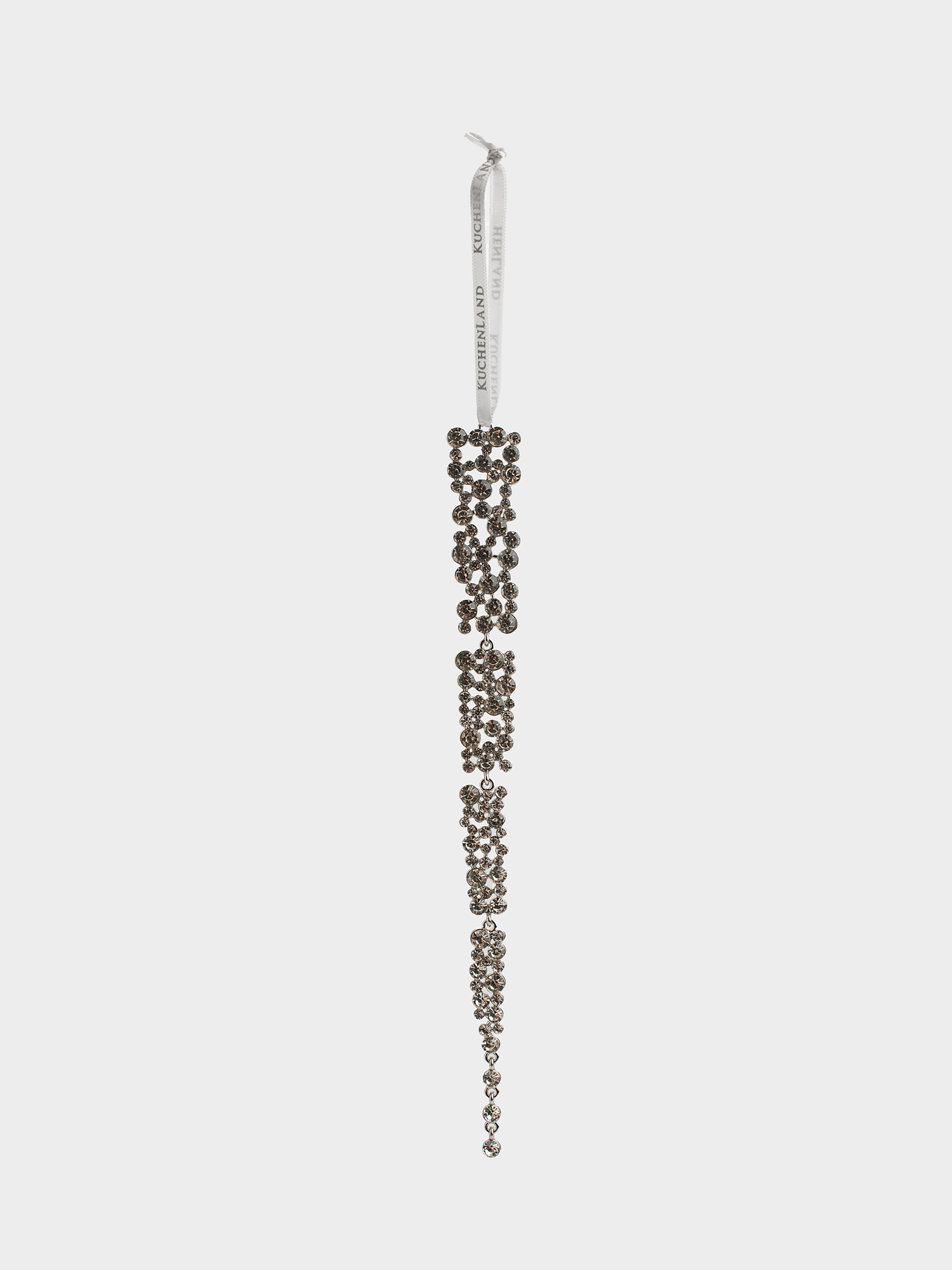 Игрушка елочная, 25 см, металл, серебристая, Кристаллы, Ice crystal, image-2