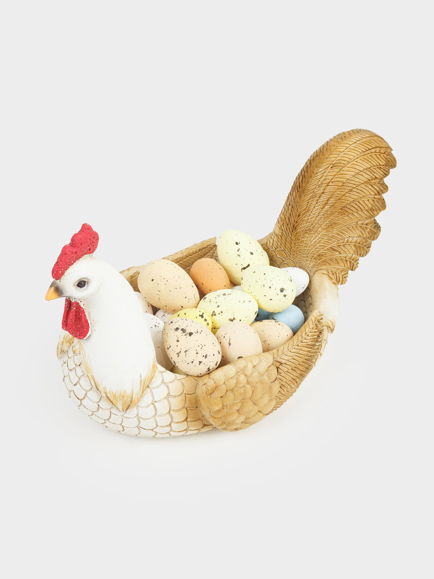 Конфетница, 26х14 см, полирезин, бежевая, Петух, Easter pullet, image-6