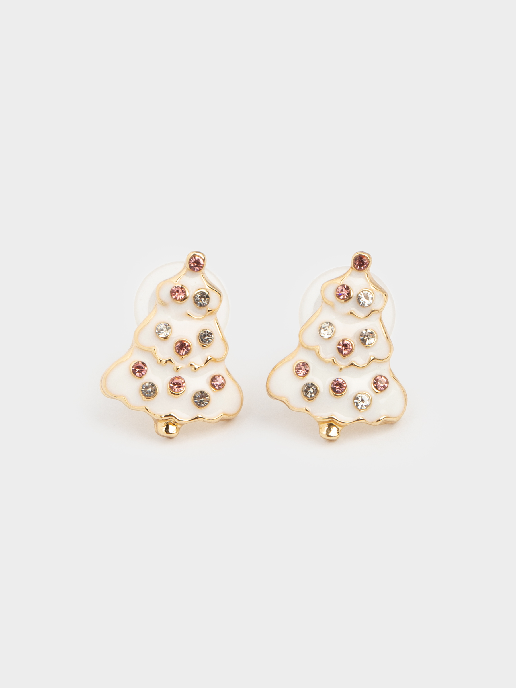Серьги-пусеты, 2 см, 6 шт, детские, металл/стразы, Новогодние атрибуты, Jewelry christmas, image-2