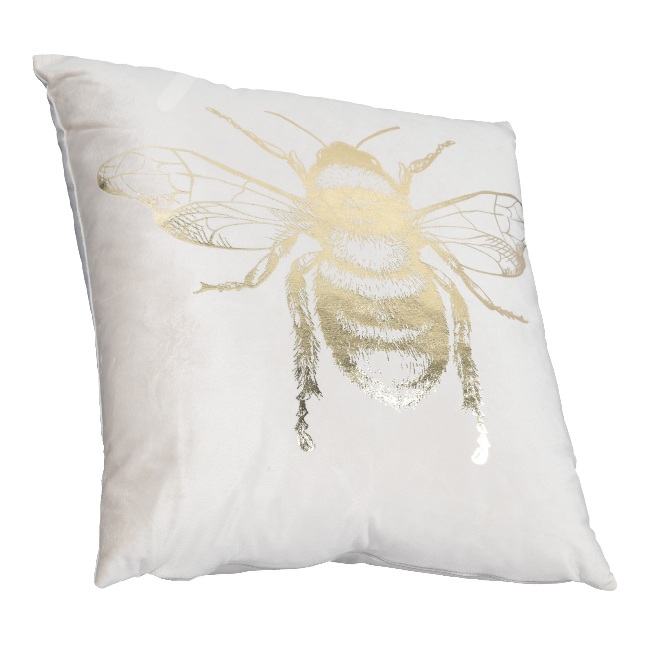 Подушка декоративная, 45х45 см, вельвет, бежевая, Золотистый шмель, Bugs изображение № 2
