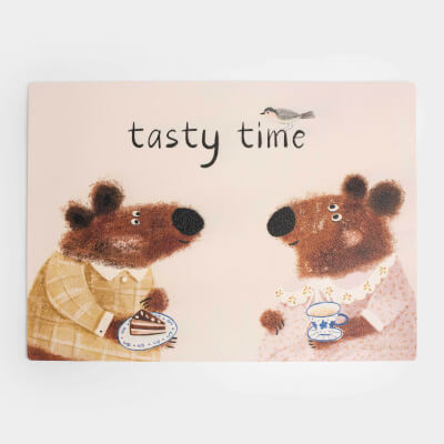Салфетка под приборы, 33х46 см, ПВХ, прямоугольная, бежевая, Tasty time, Rock print ,image-0