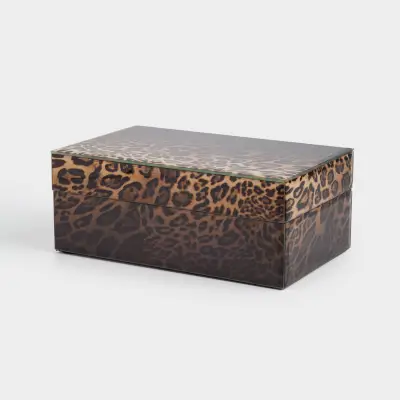Шкатулка для украшений, 21х13 см, стекло, Леопард, Leopard ,image-0